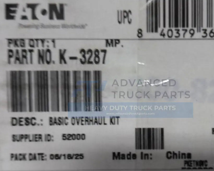 3088-K3287 Genuine Eaton Basic Overhaul Transmission Repair Kit