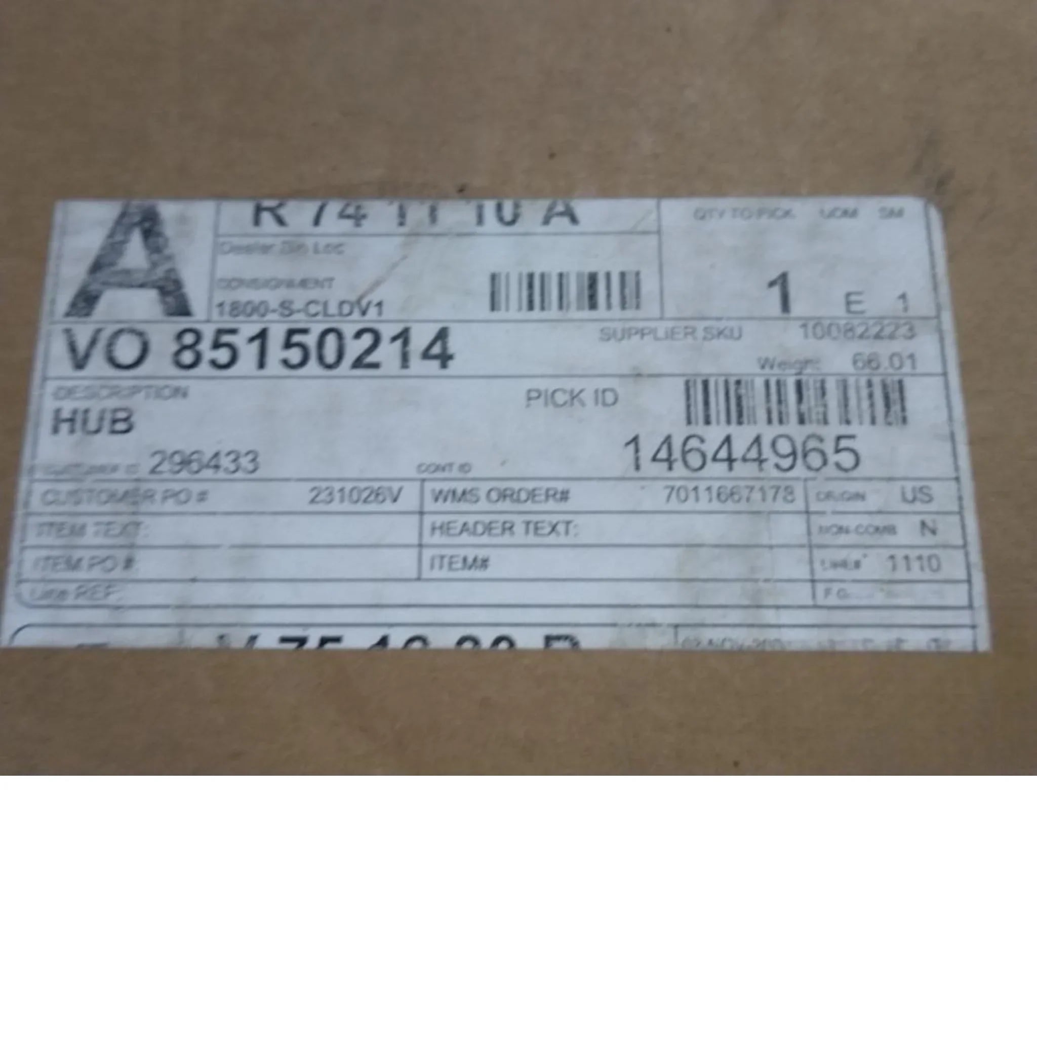 85150214 Genuine Mack Hub - Truck To Trailer