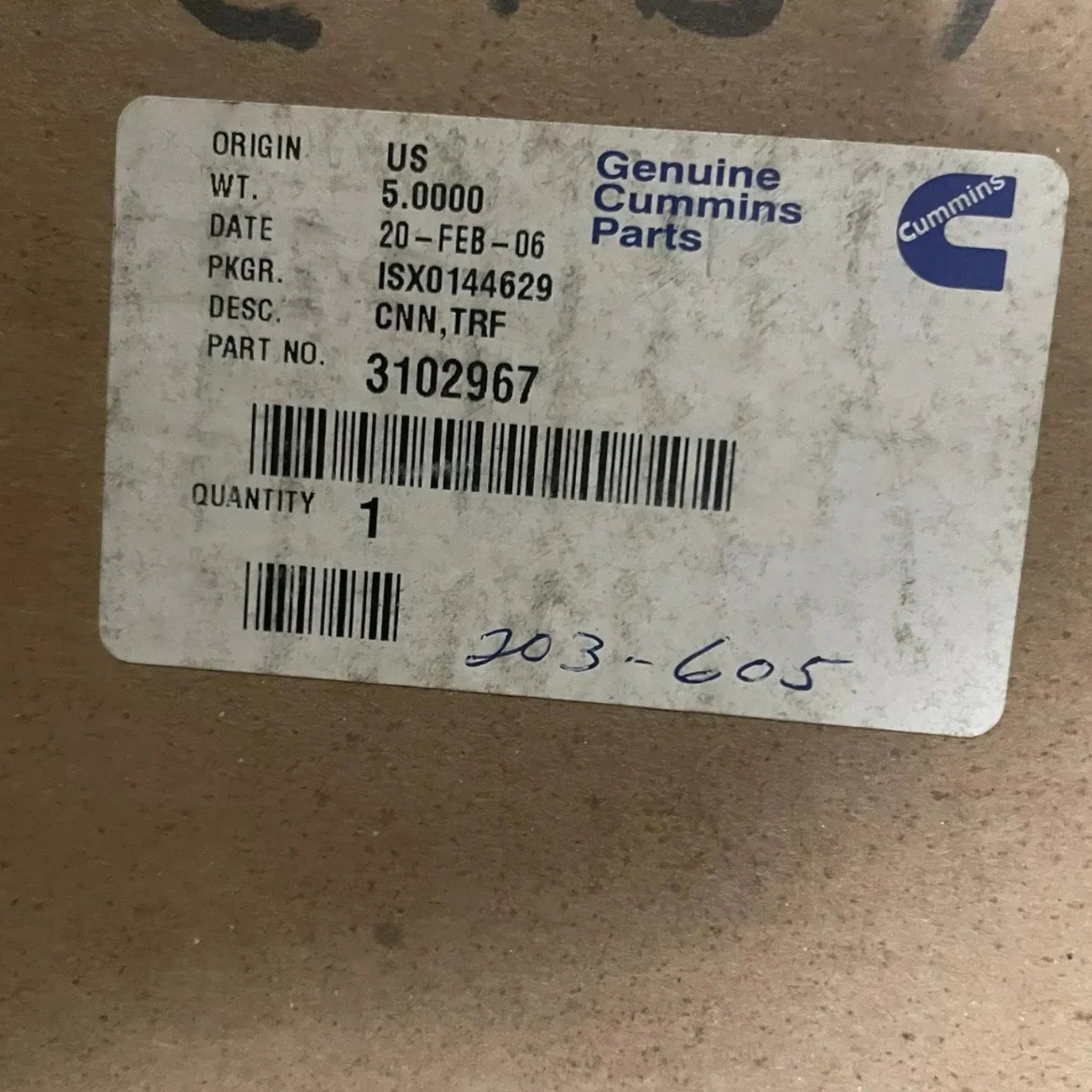 3102747 Genuine Cummins Egr Air Transfer Kit