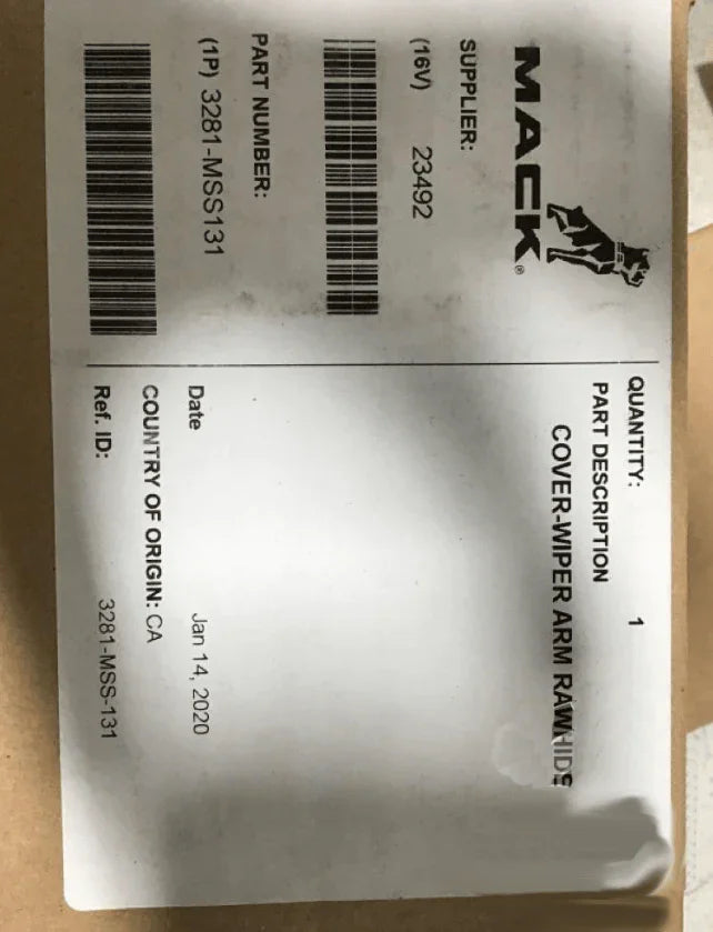 3281-MSS131 Genuine Mack Wiper Arm Cover - Truck To Trailer