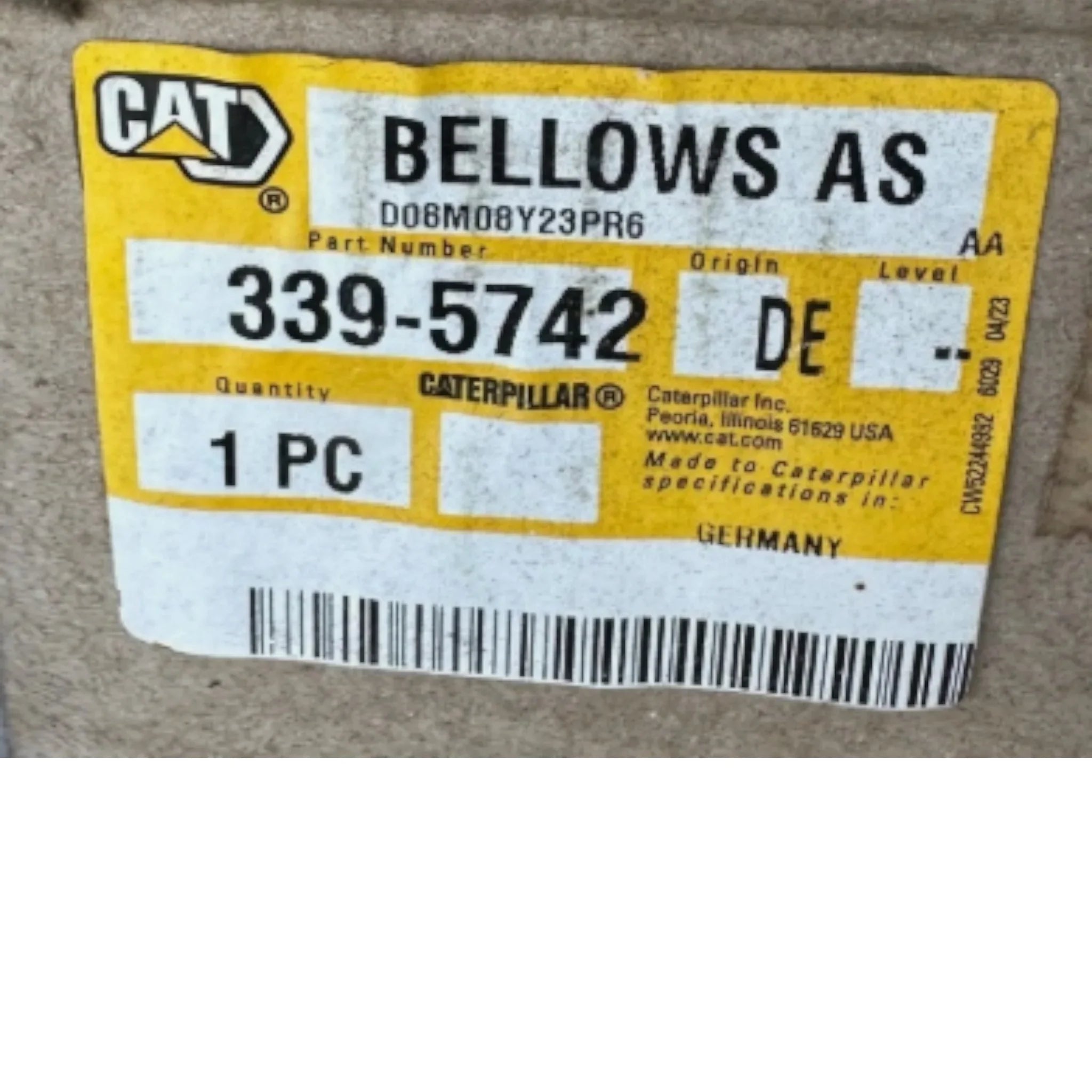 3395742 CAT Exhaust Bellows
