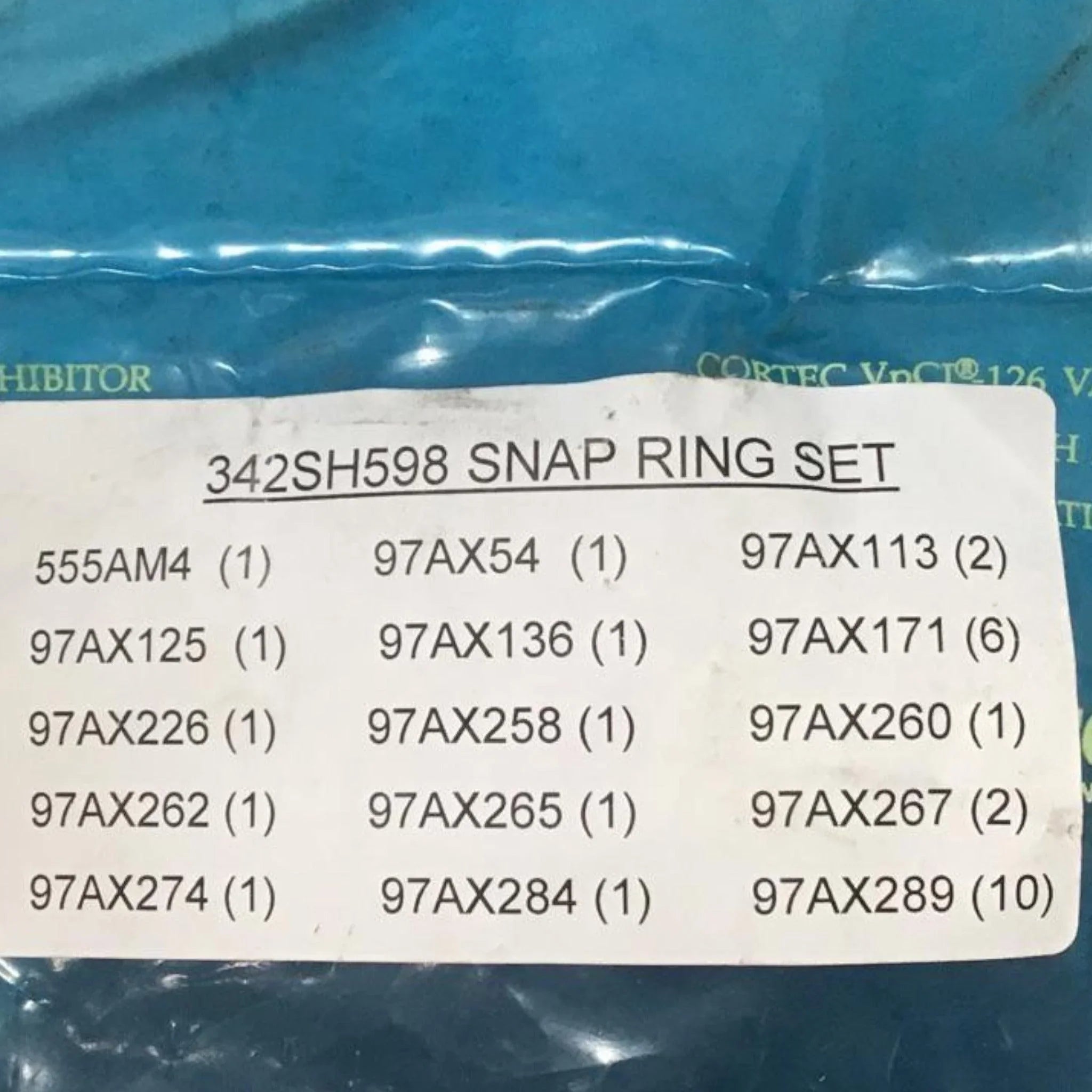 342SH598 Genuine Volvo Set Snap Ring - Truck To Trailer