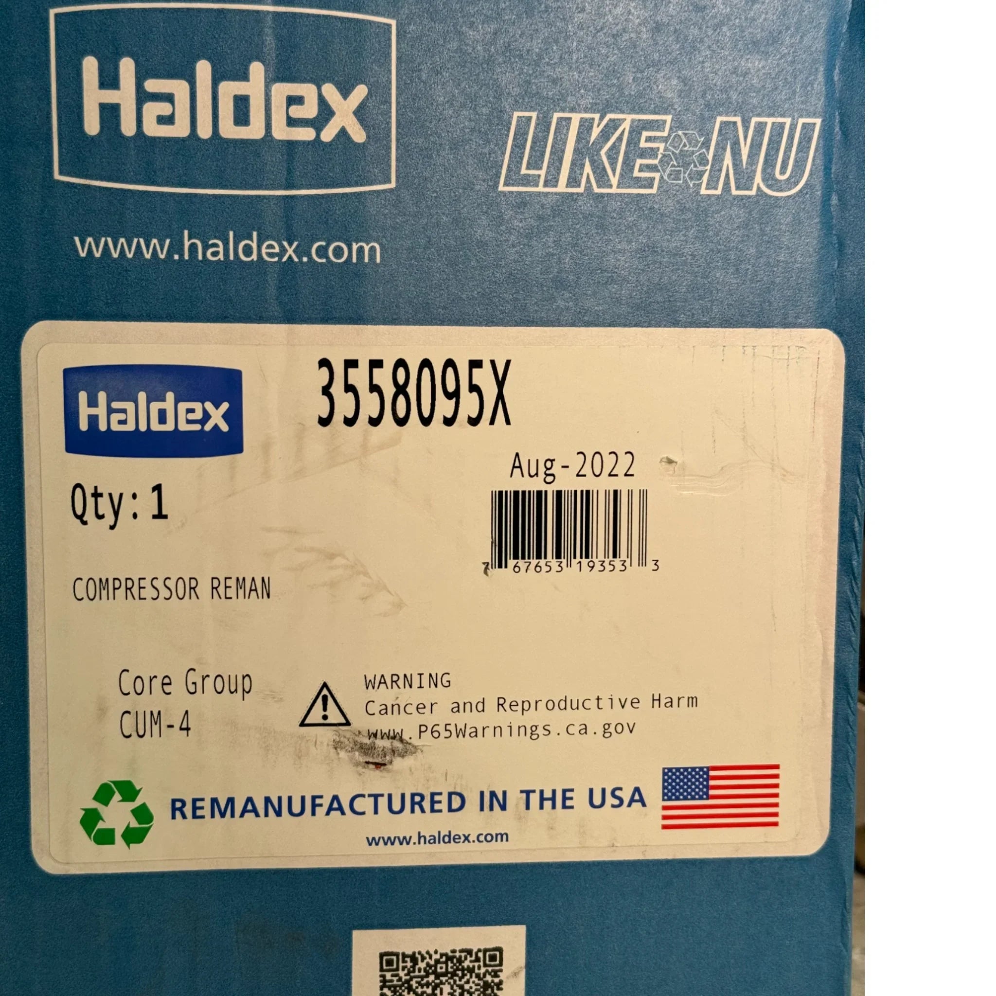 3558095X Genuine Haldex Air Compressor