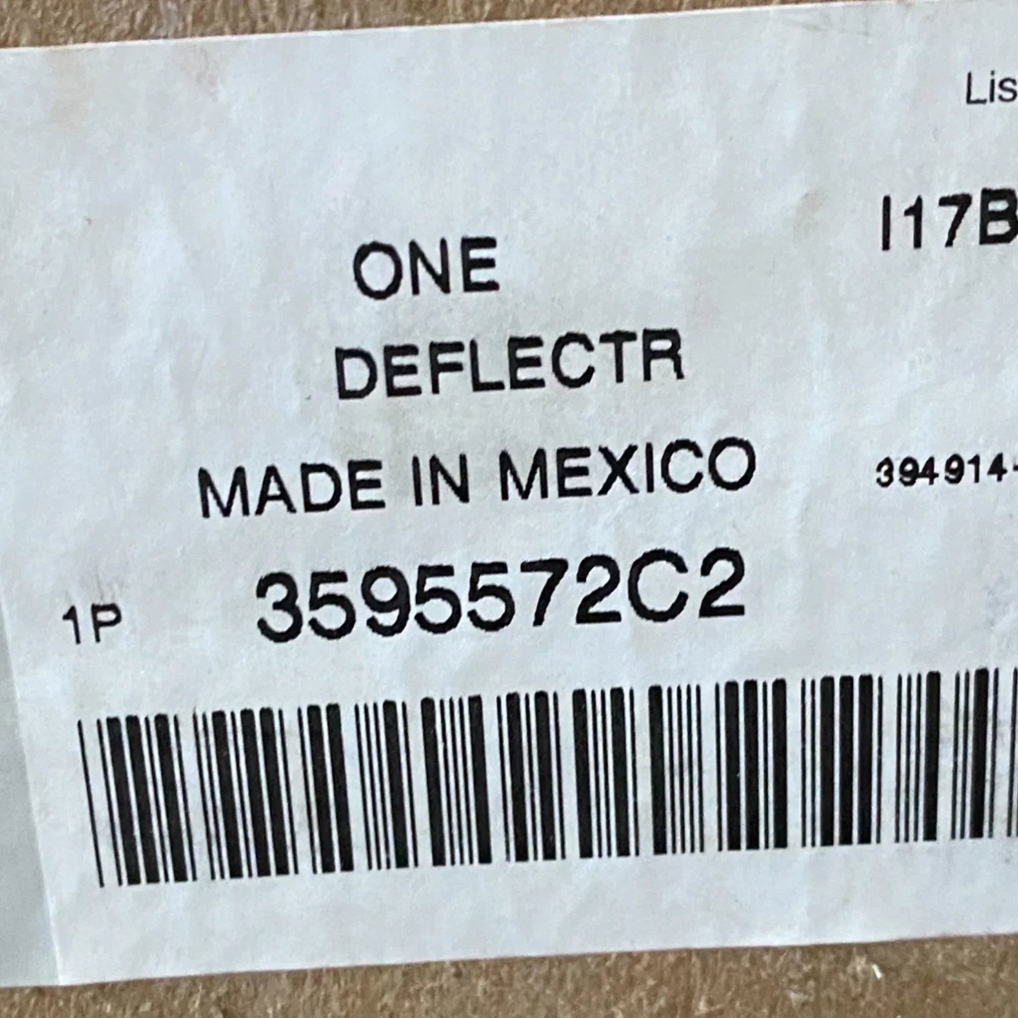 3595572P2 Genuine International Left Side Air Deflector Cab Extender