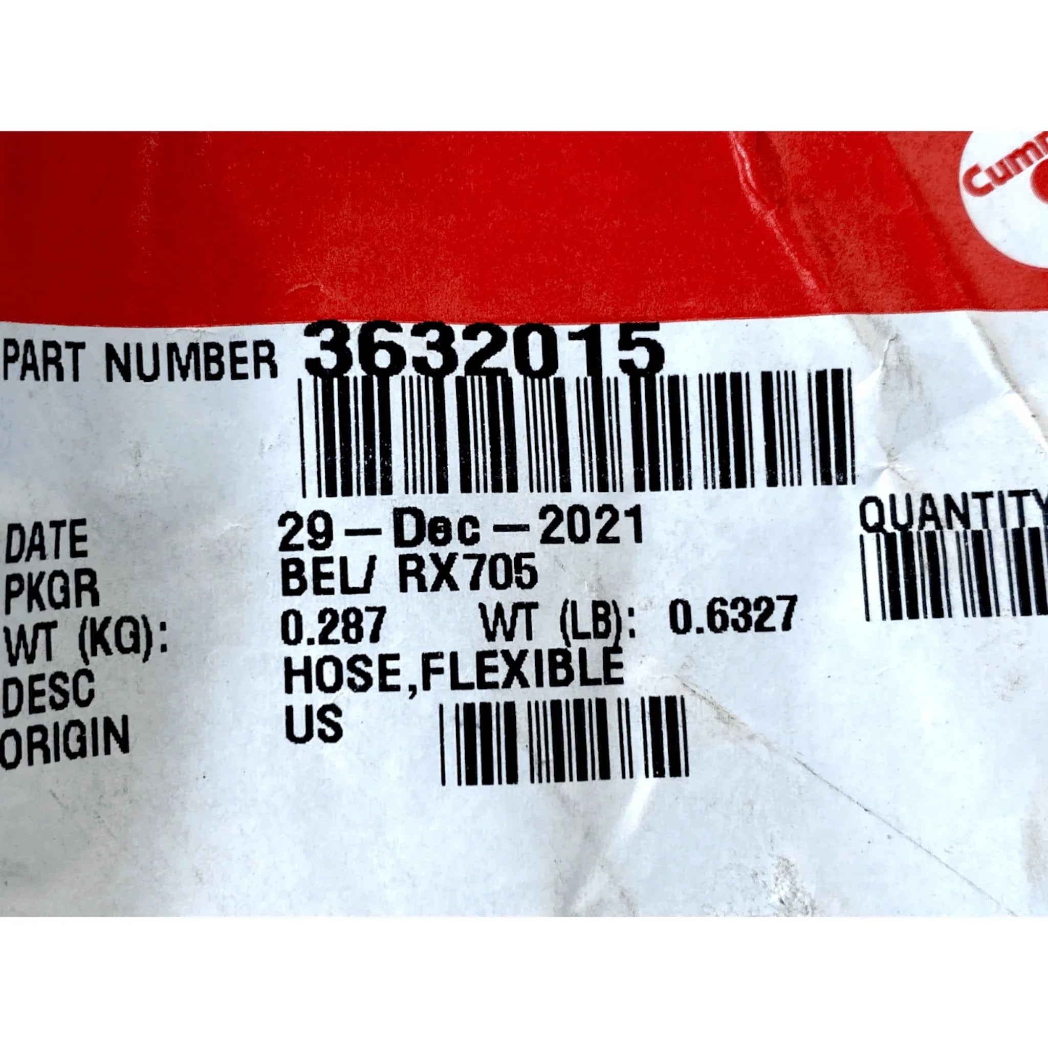 3627704 Genuine Cummins Flexible Hose