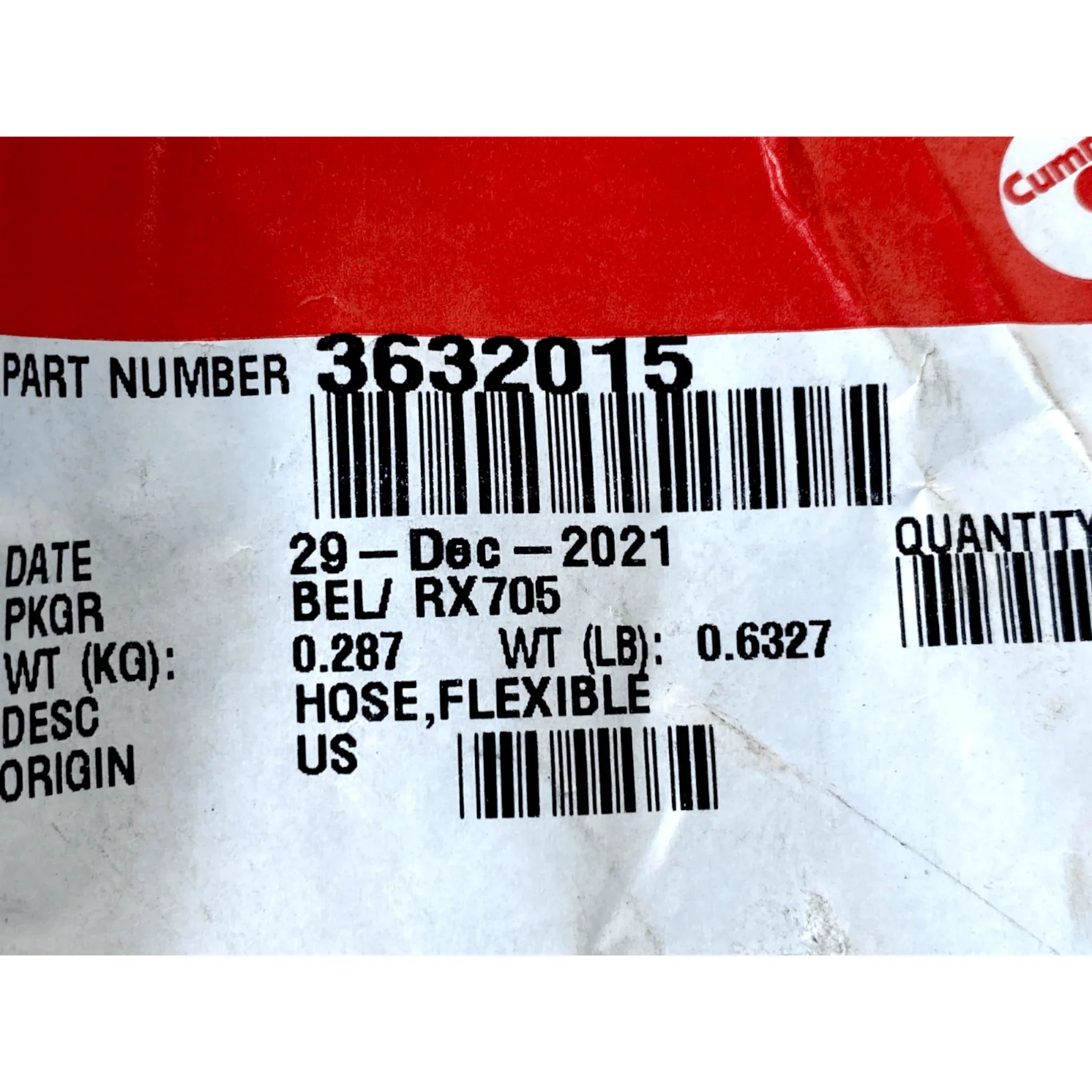 3632015 Genuine Cummins Flexible Hose
