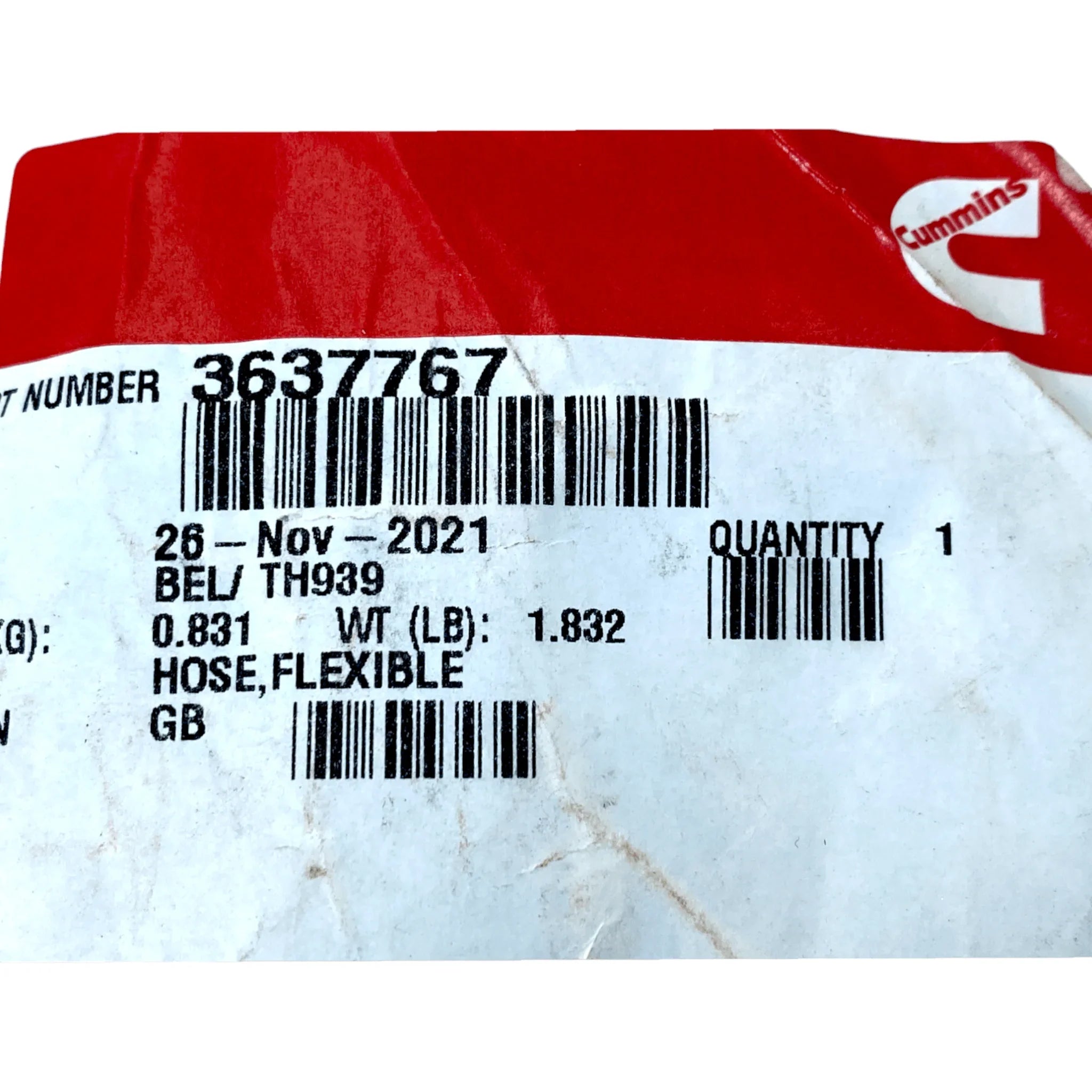 3637767 Genuine Cummins Flexible Hose