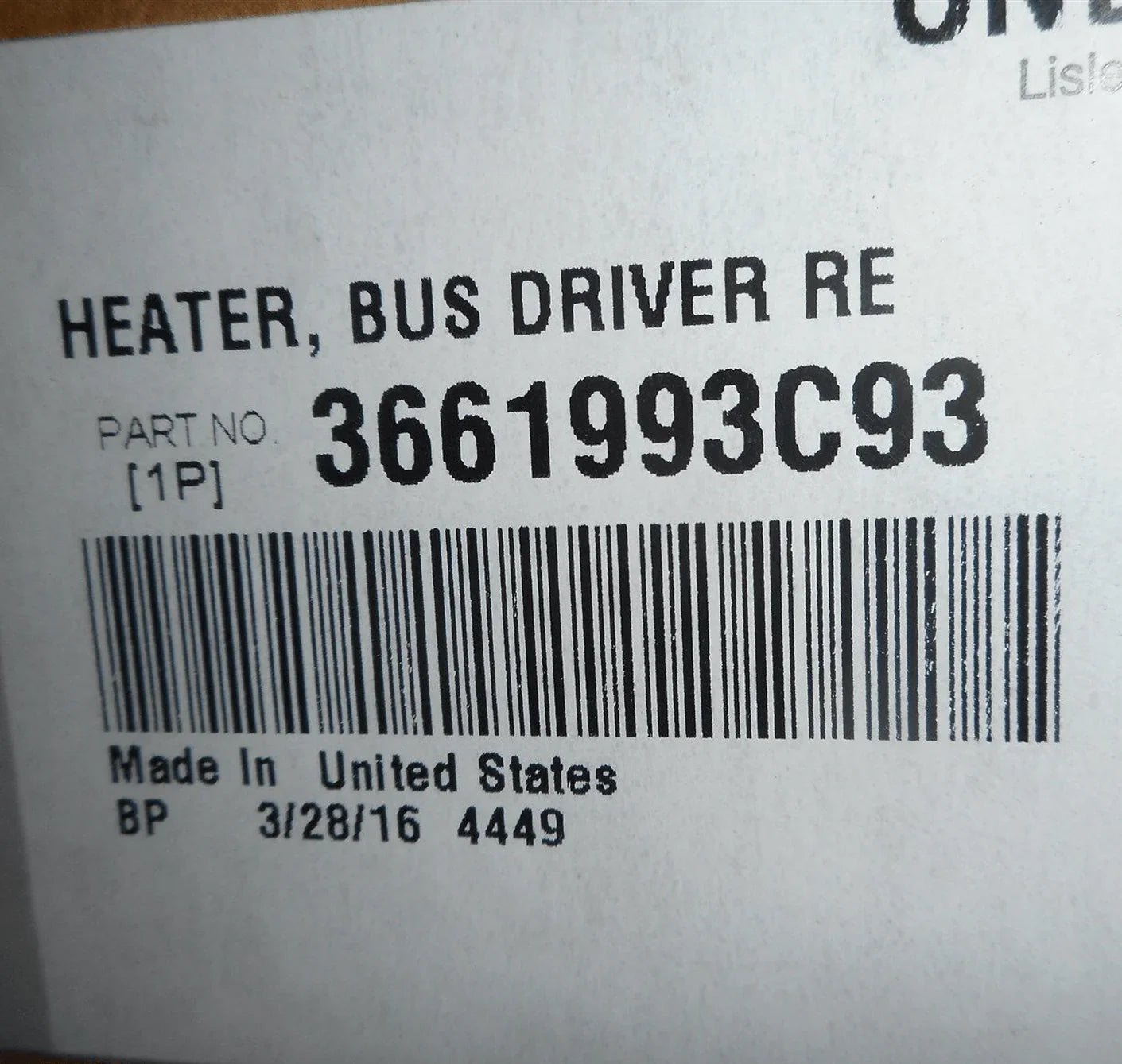 3661993C93 Genuine International Heater Driver*