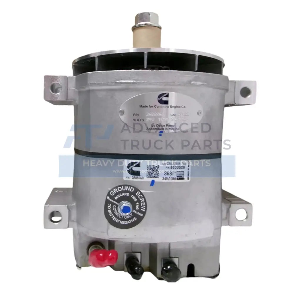 3686067NX Genuine Cummins Alternator 24V 105A