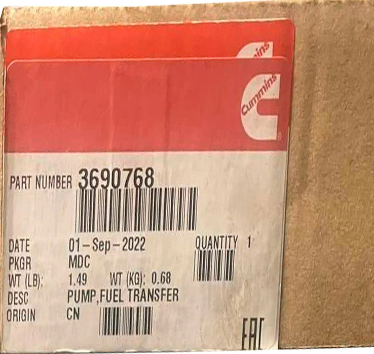 3690768 Genuine Cummins Fuel Transfer Pump