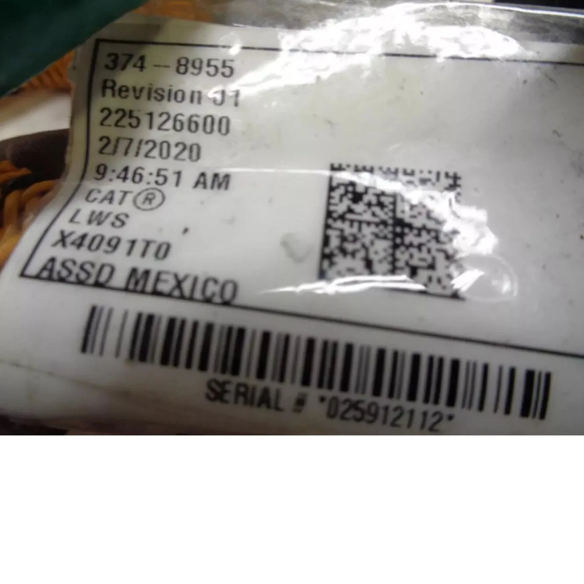 3748955 Caterpillar Engine Wiring Harness