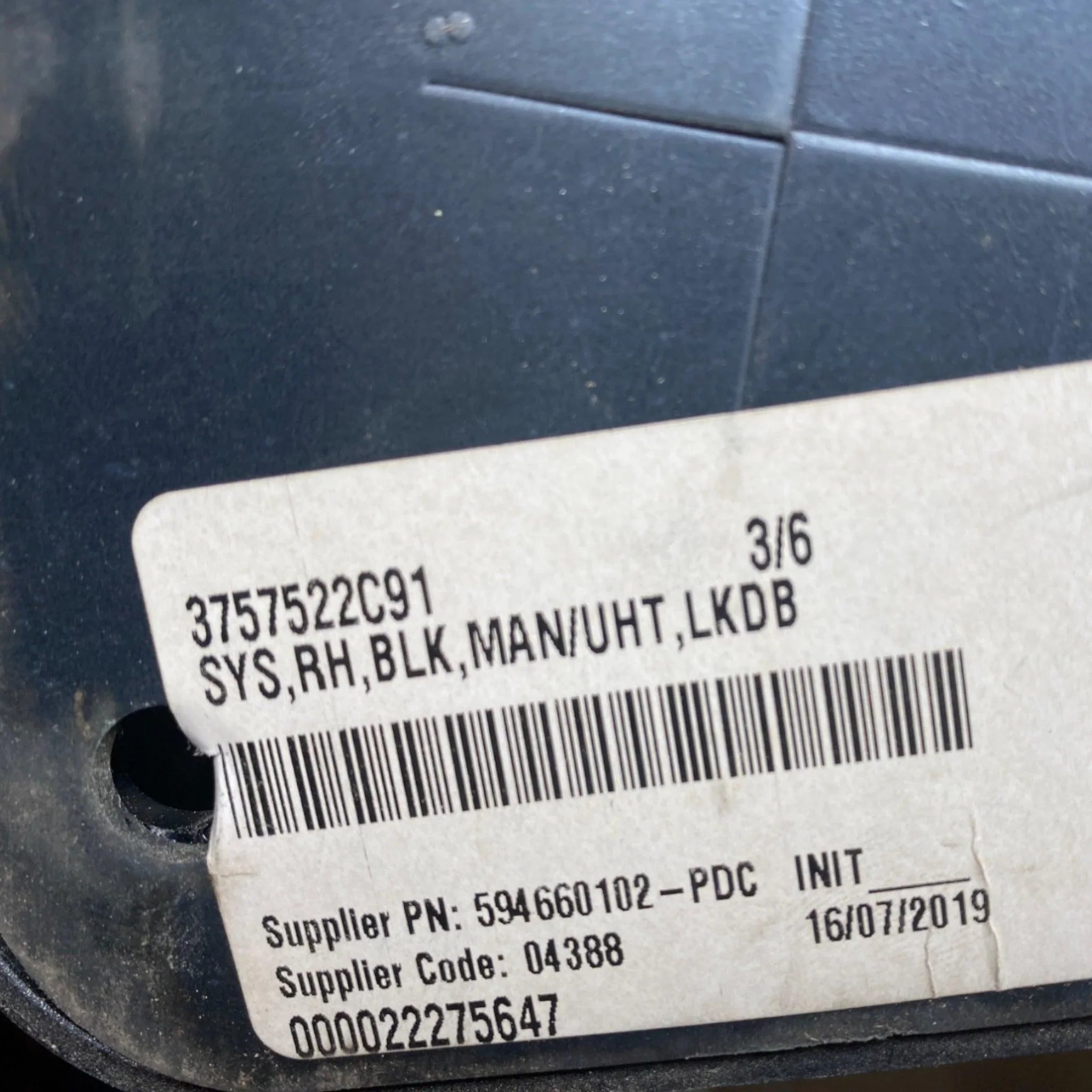 3757522C91 Genuine International Right Side Mirror