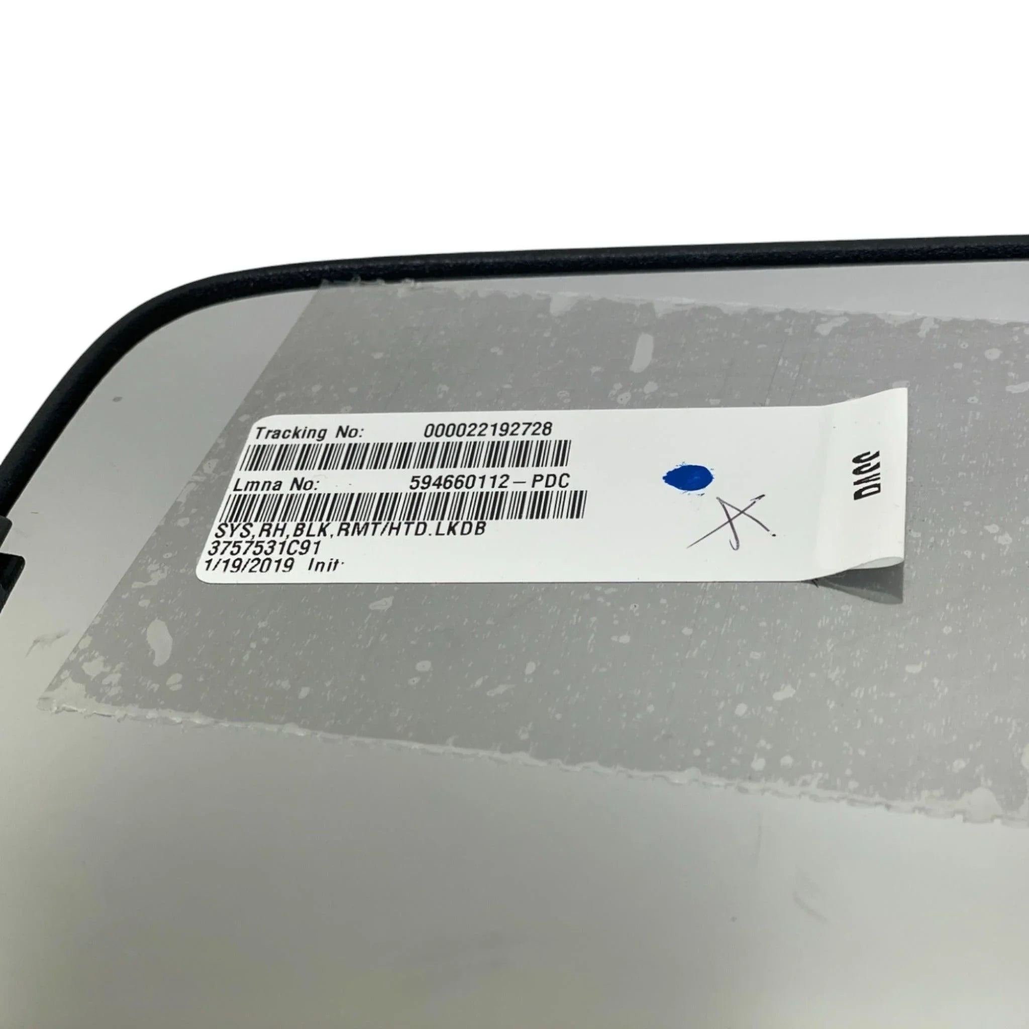3757531C91 Genuine International Right Side Mirror Assembly Black