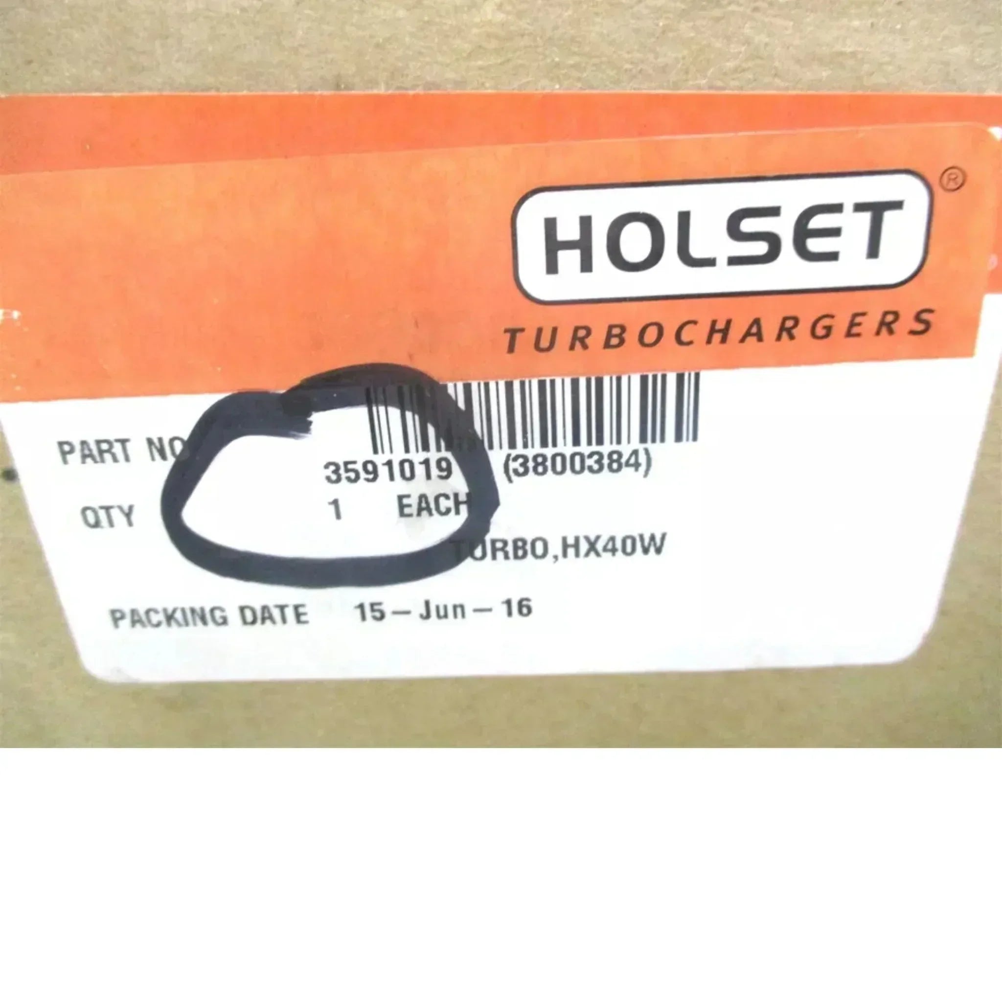 3800384 Genuine Cummins Turbocharger HX40W