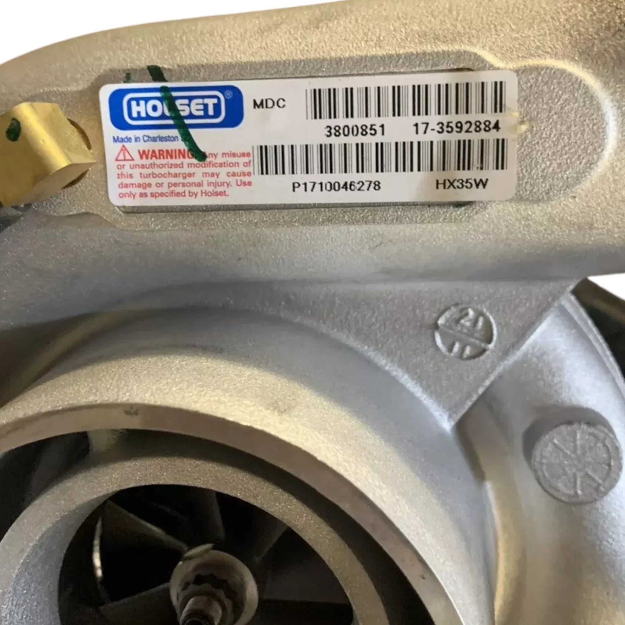 3800851 Genuine Cummins Turbocharger HX35W