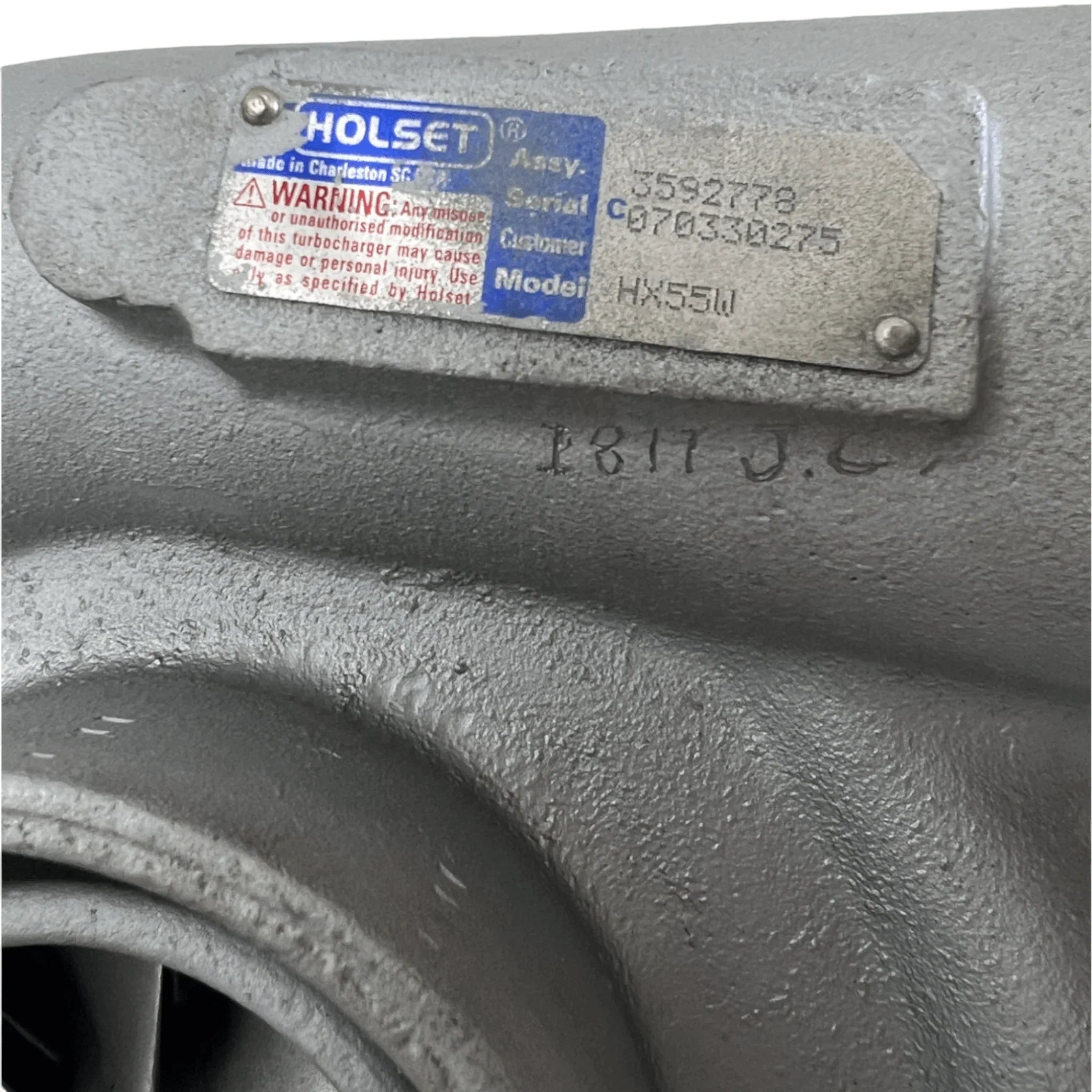 3800856NX Genuine Cummins Turbocharger HX55W