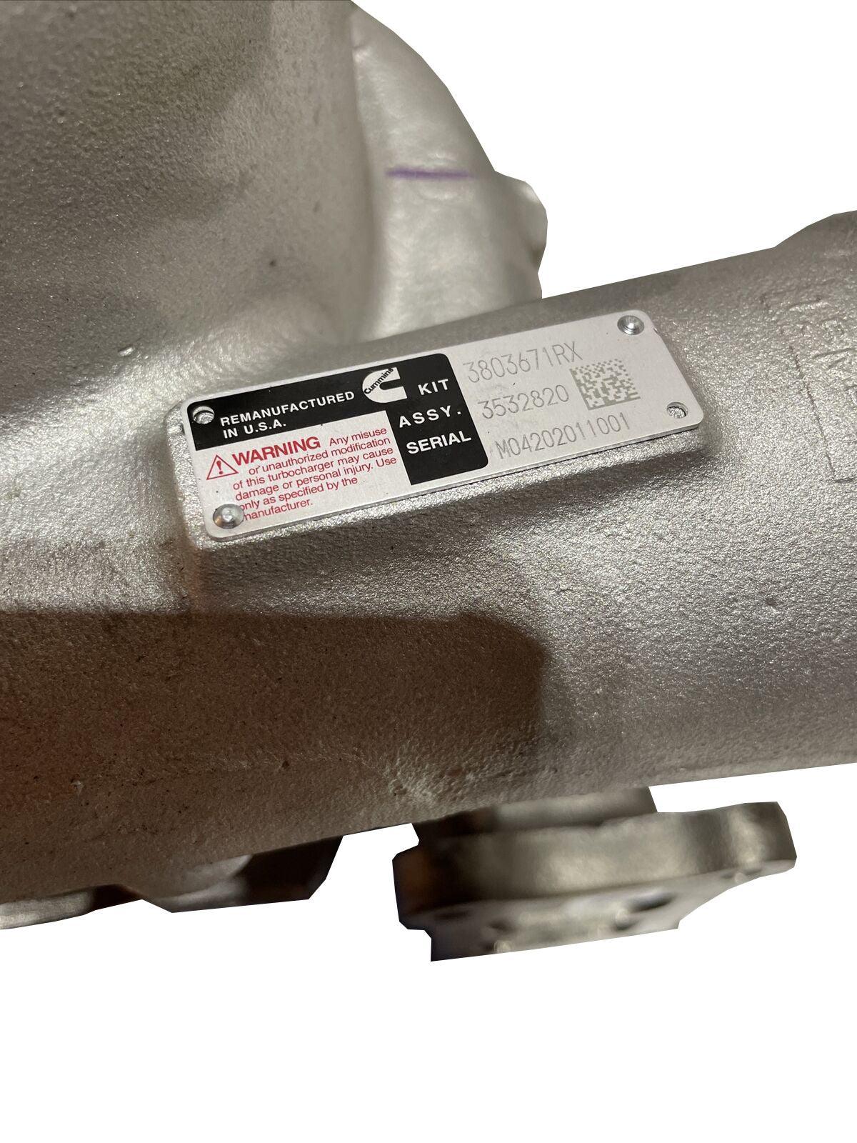 3803671RX Genuine Cummins Turbocharger HT3B