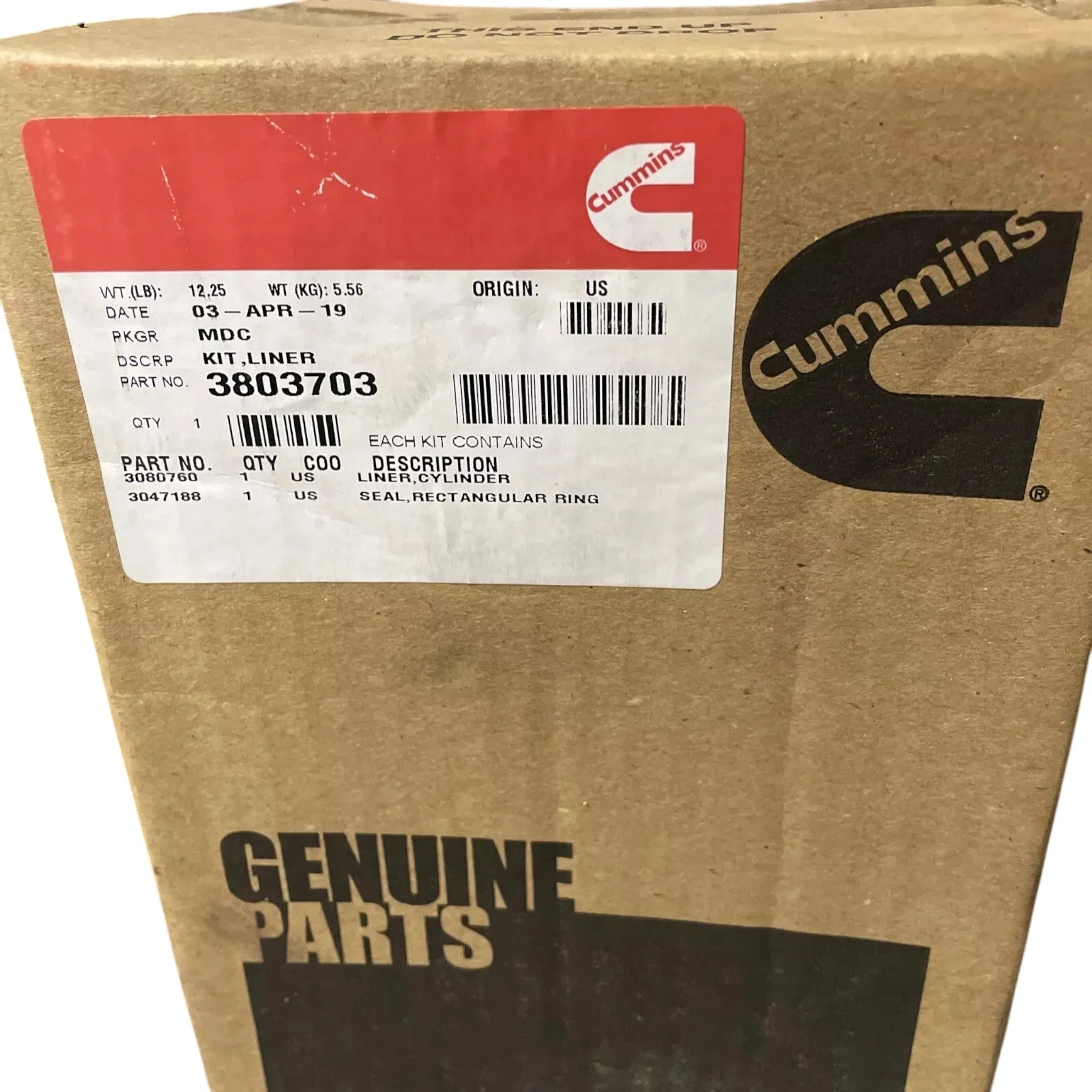 3803703 Genuine Cummins Cylinder Liner