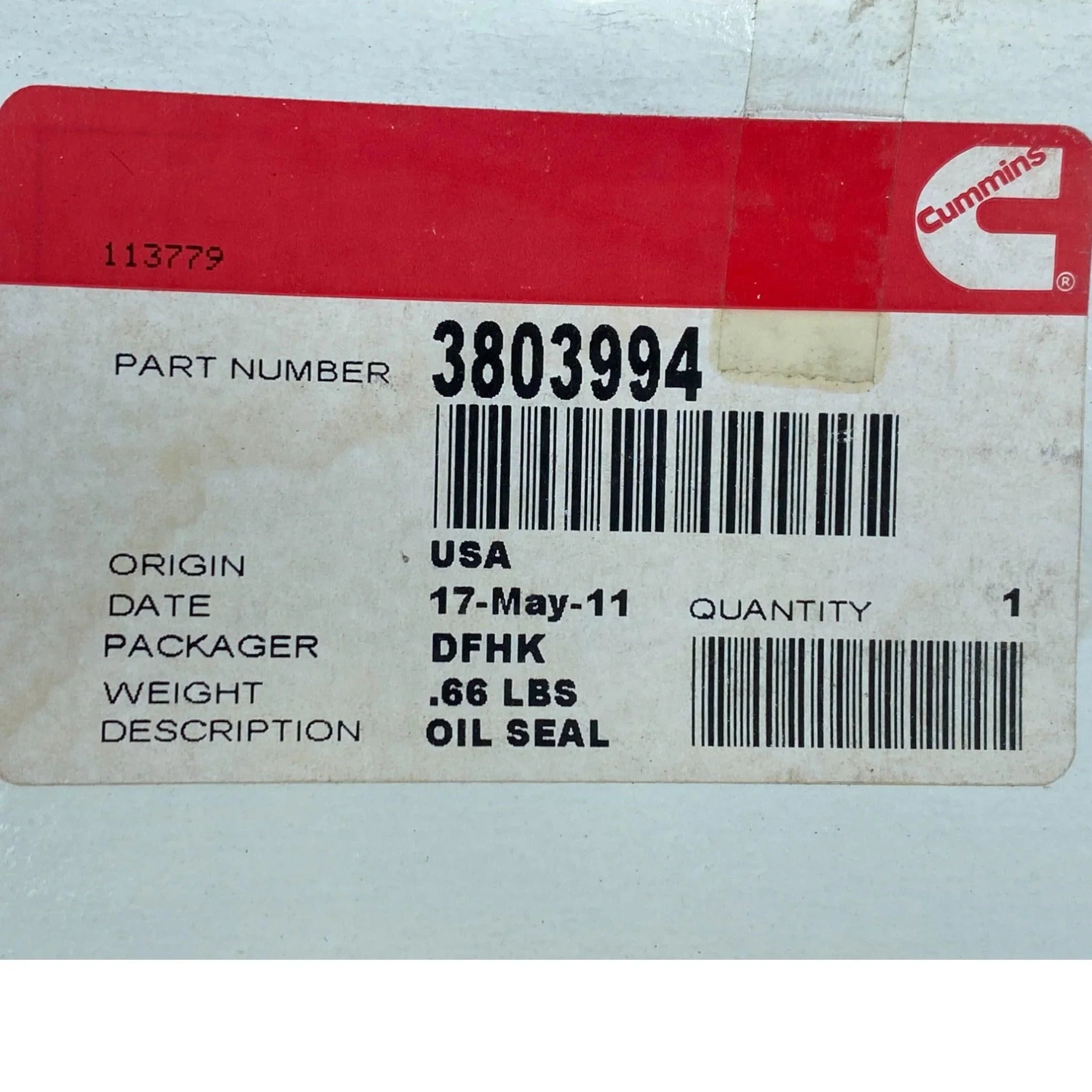 3803994 Genuine Cummins Front Seal Crankshaft Kit