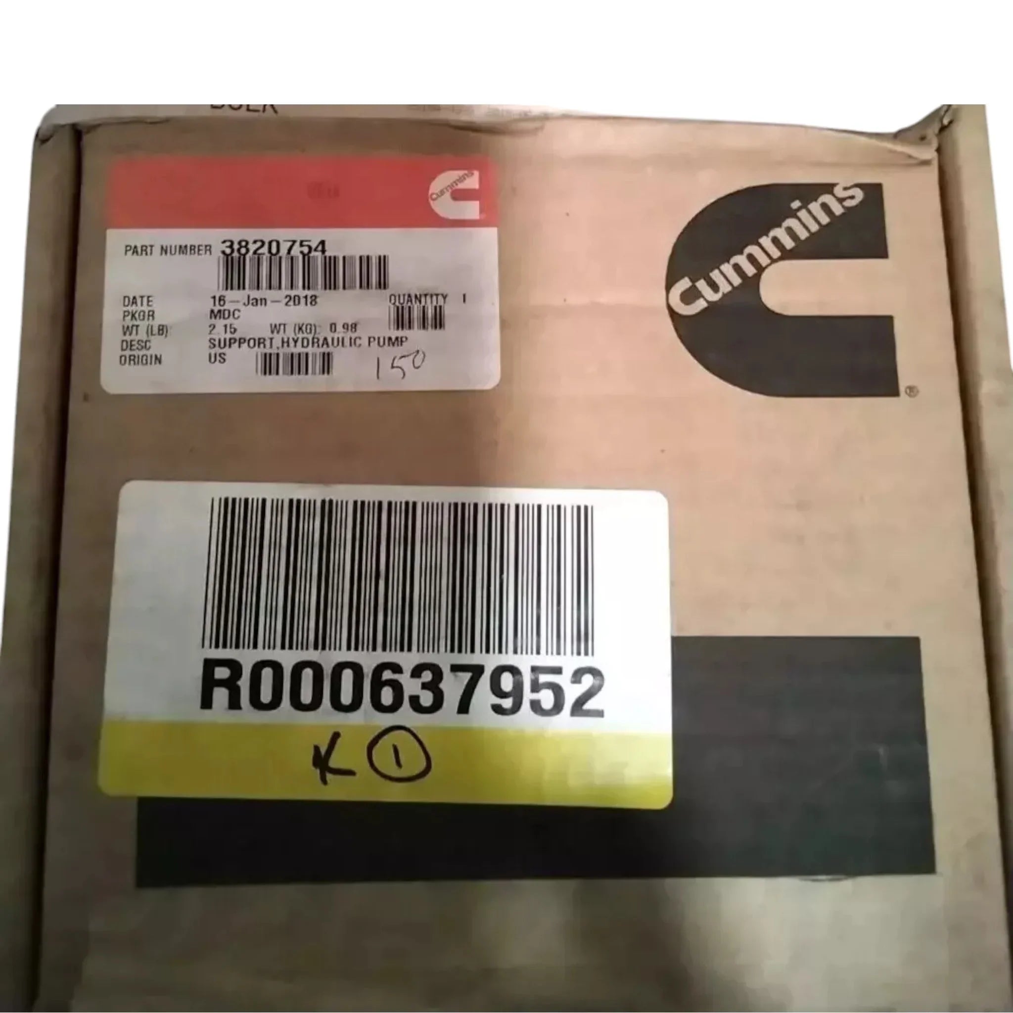 3820754 Genuine Cummins Hydraulic Pump Support
