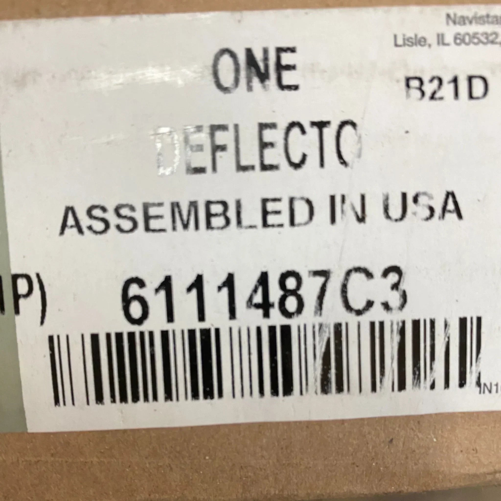 3840929C2 Genuine International White Left Side Air Deflector