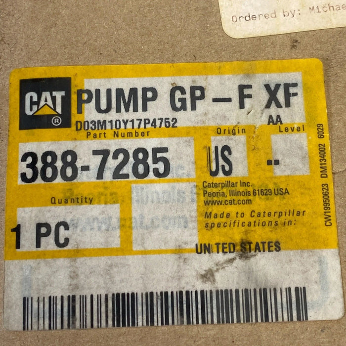 3887285 Genuine Caterpillar Fuel Transfer Pump