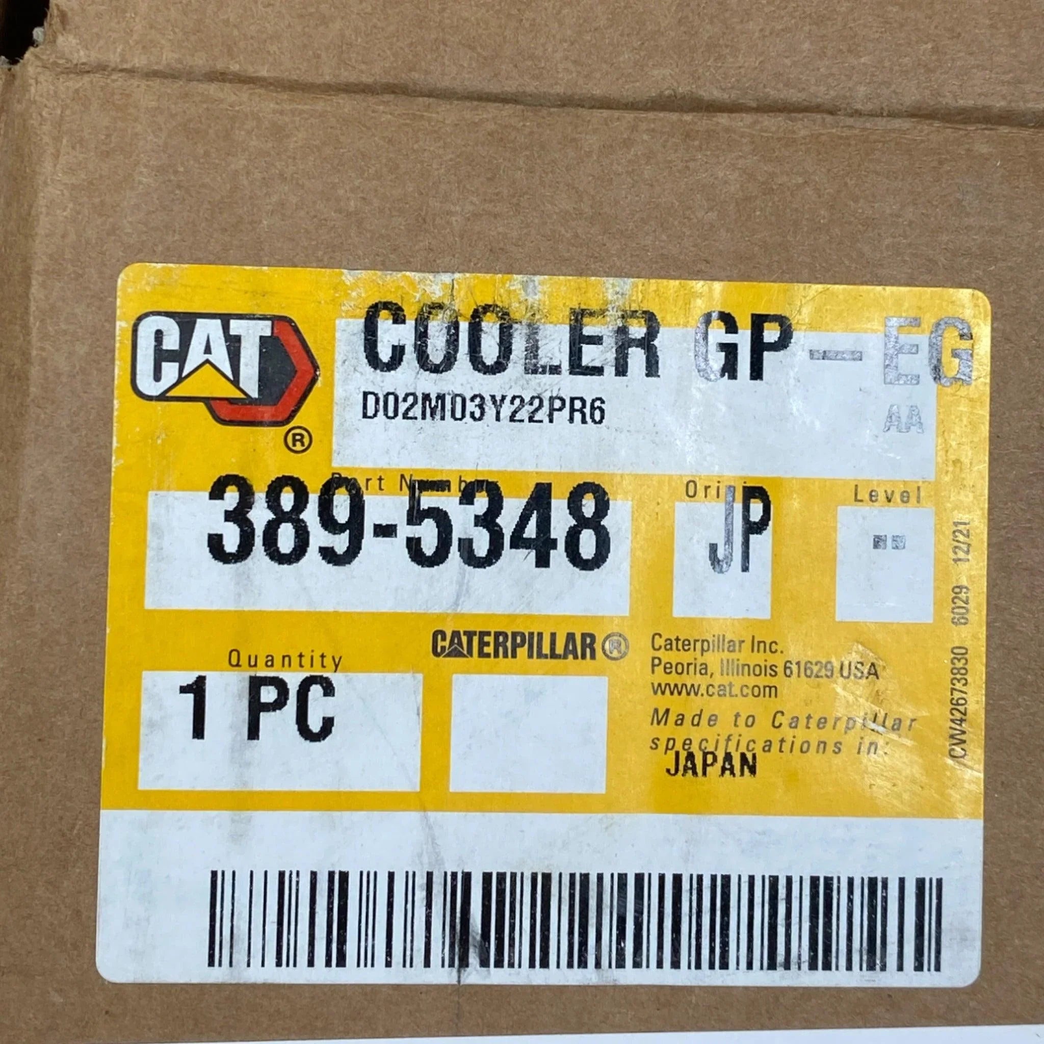 389-5348 Genuine Cat Exhaust Cooler