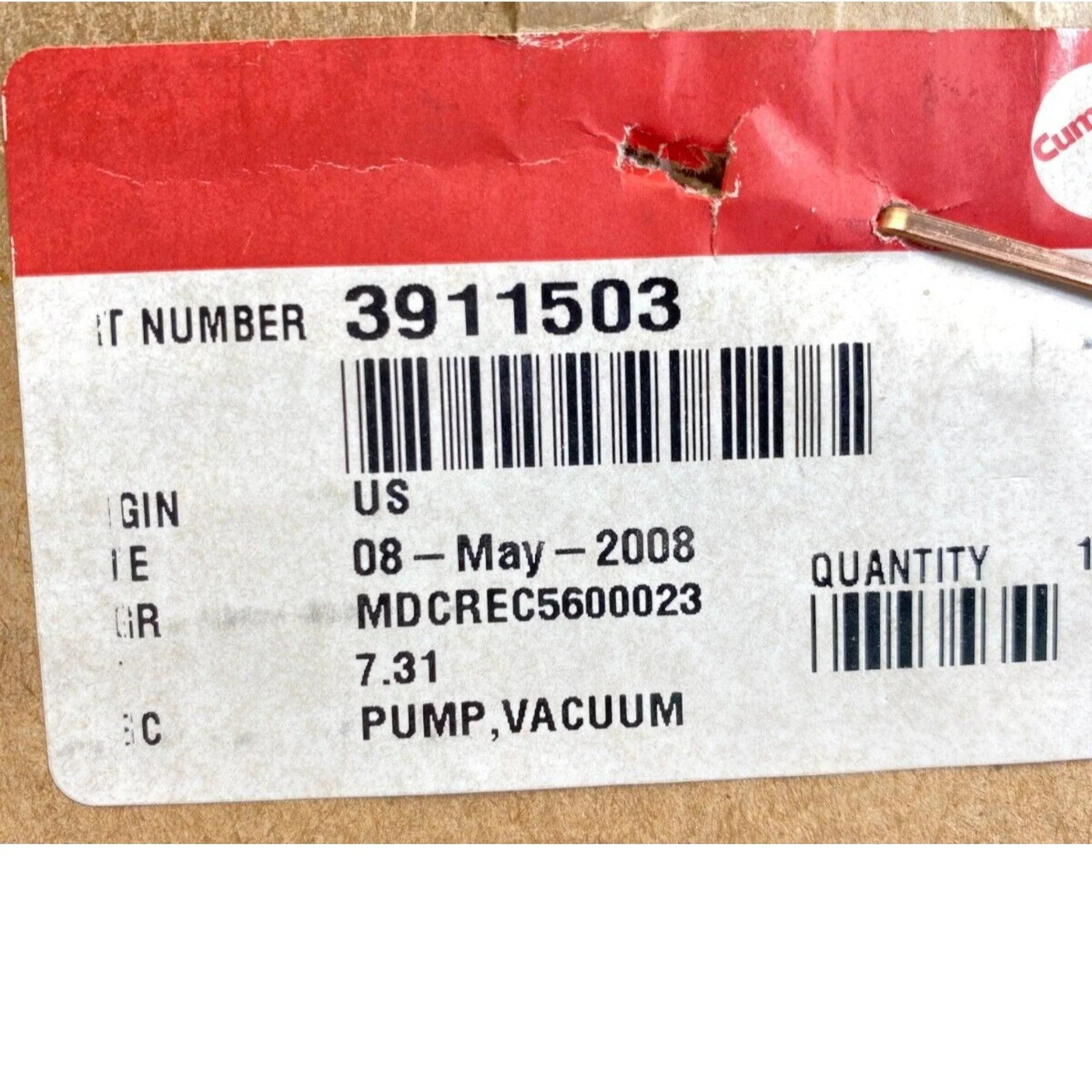 3911503 Genuine Cummins Vacuum Pump