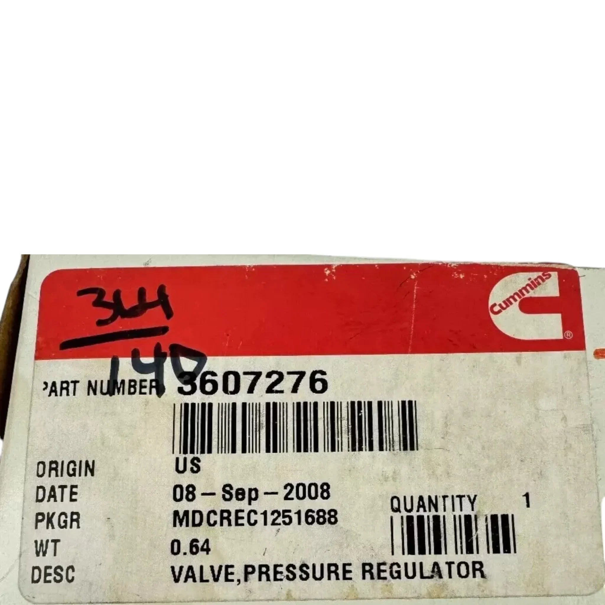3922729 Genuine Cummins Pressure Regulator Valve