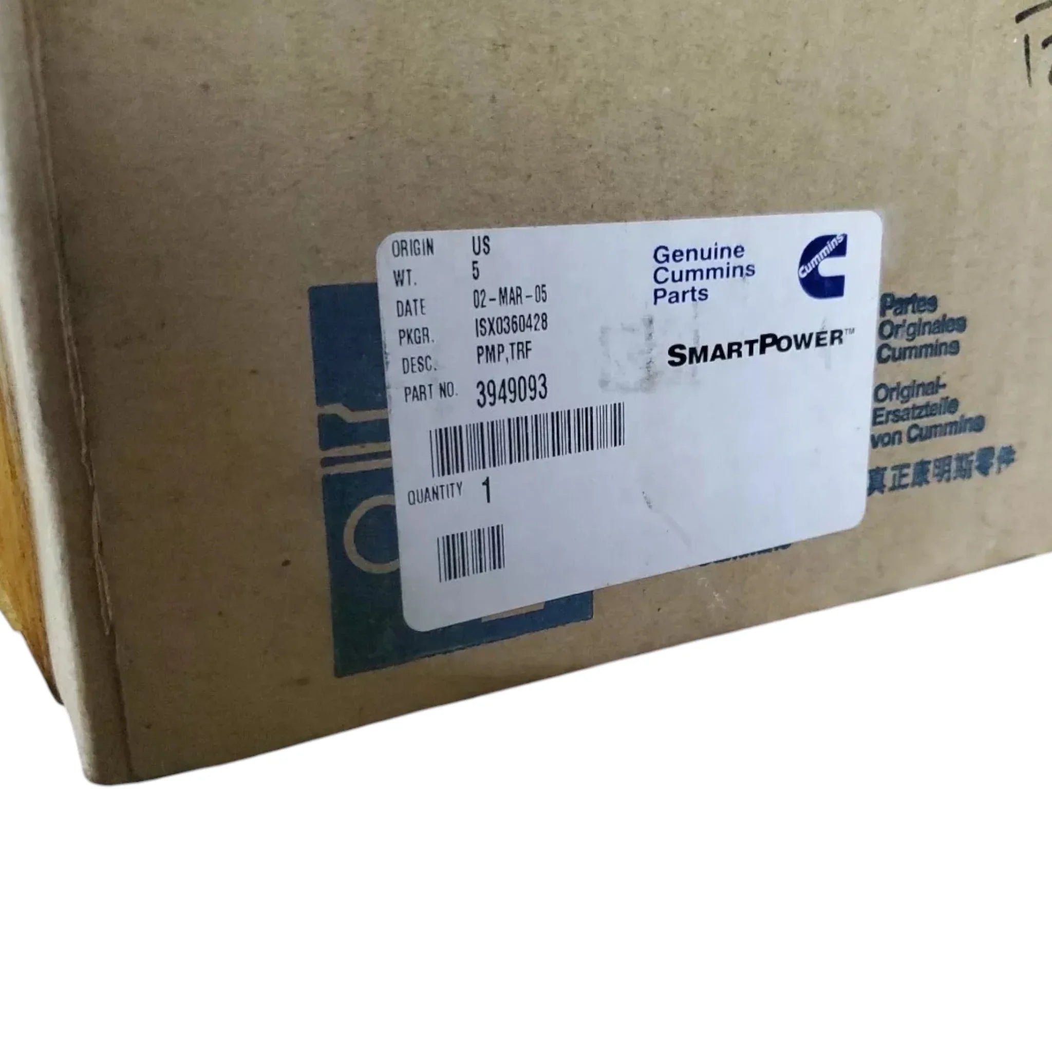 3944386 Genuine Cummins Fuel Transfer Pump 12V