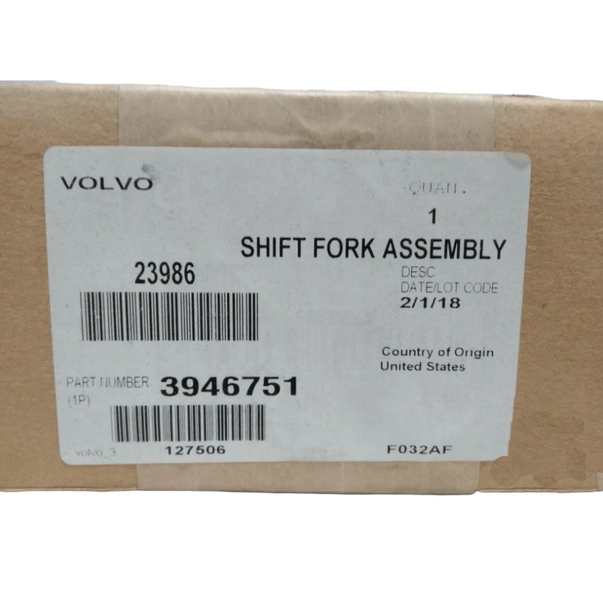 3946751 Genuine Volvo Shift Fork - Truck To Trailer