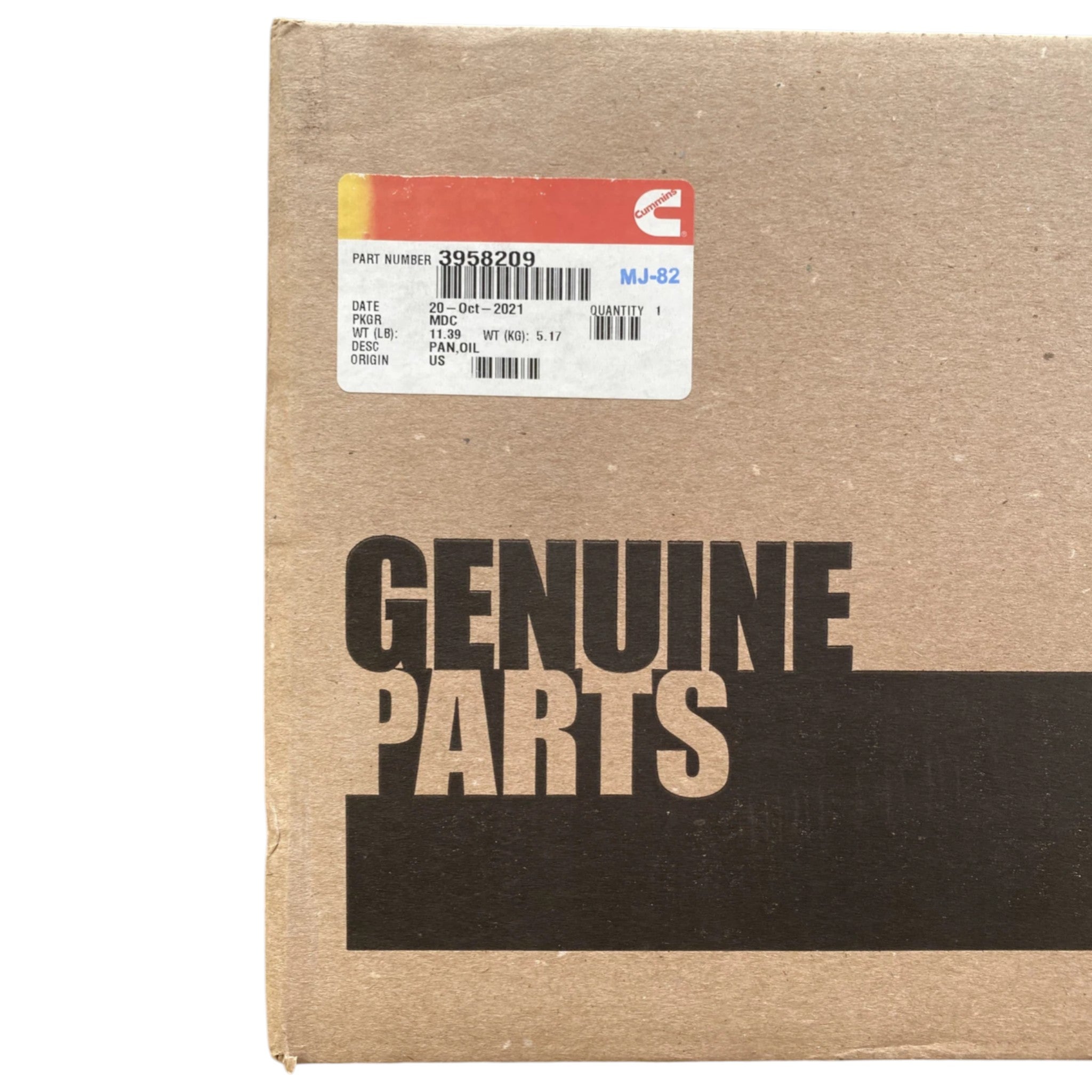 3958209RX Genuine Cummins Oil Pan