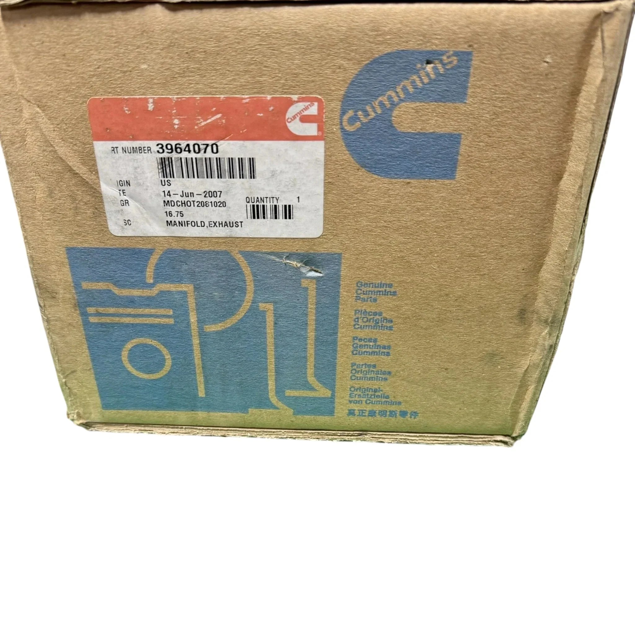 3964070 Genuine Cummins Exhaust Manifold