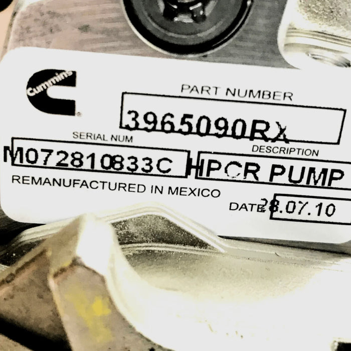 3965090Rx Genuine Cummins Common Rail Fuel Pump Cp3 For 5.9