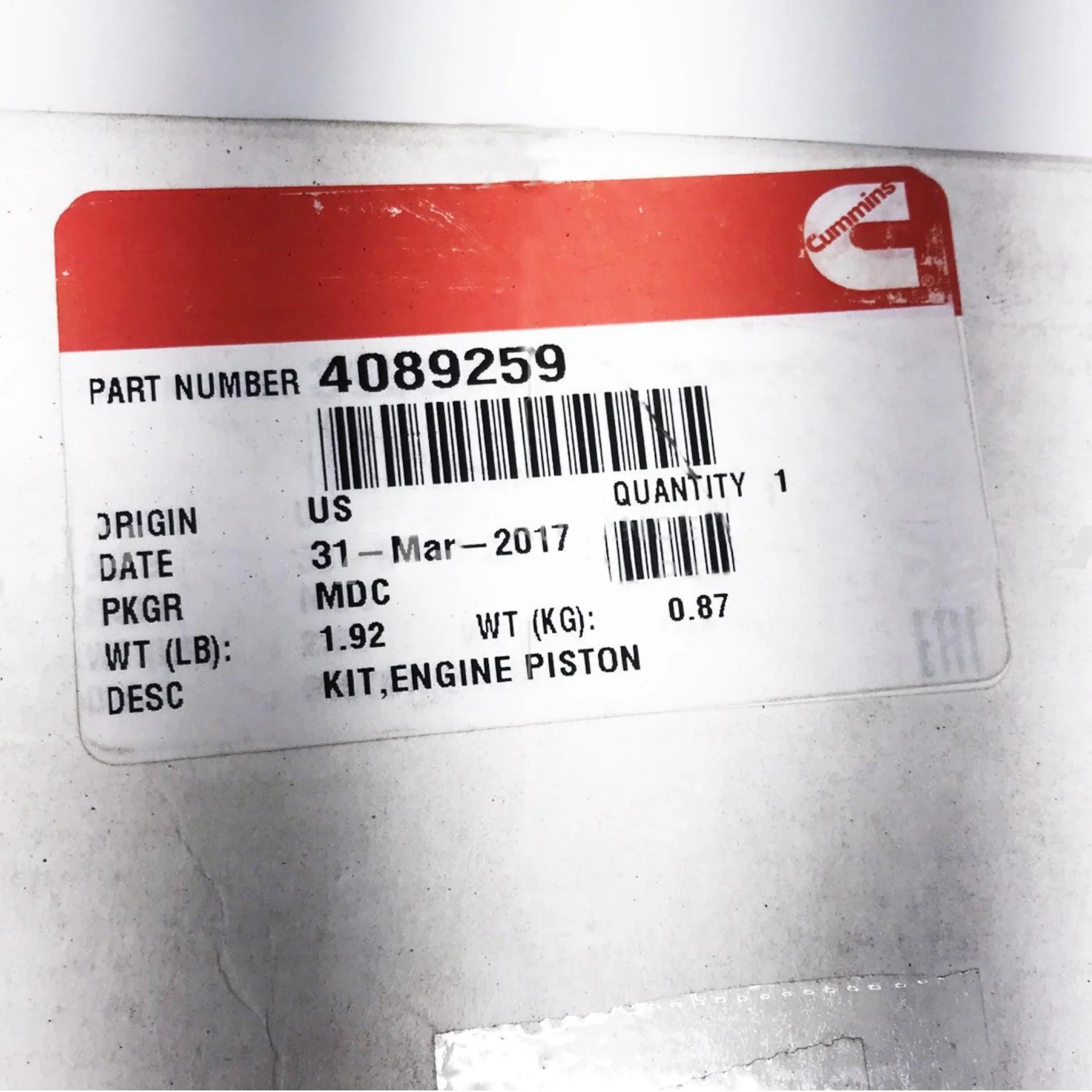 3965497 Genuine Cummins Engine Piston Kit