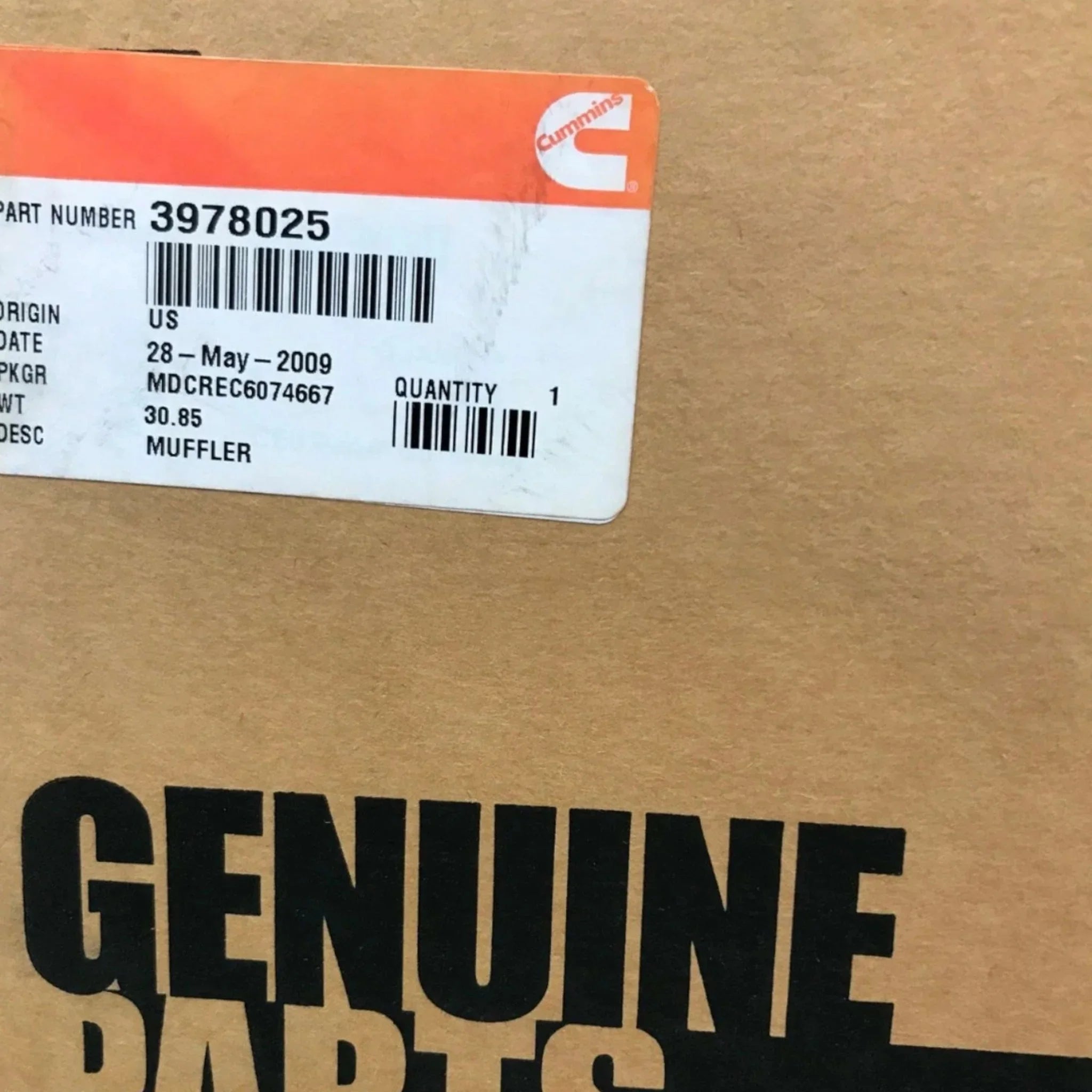 3999660 Genuine Cummins Muffler