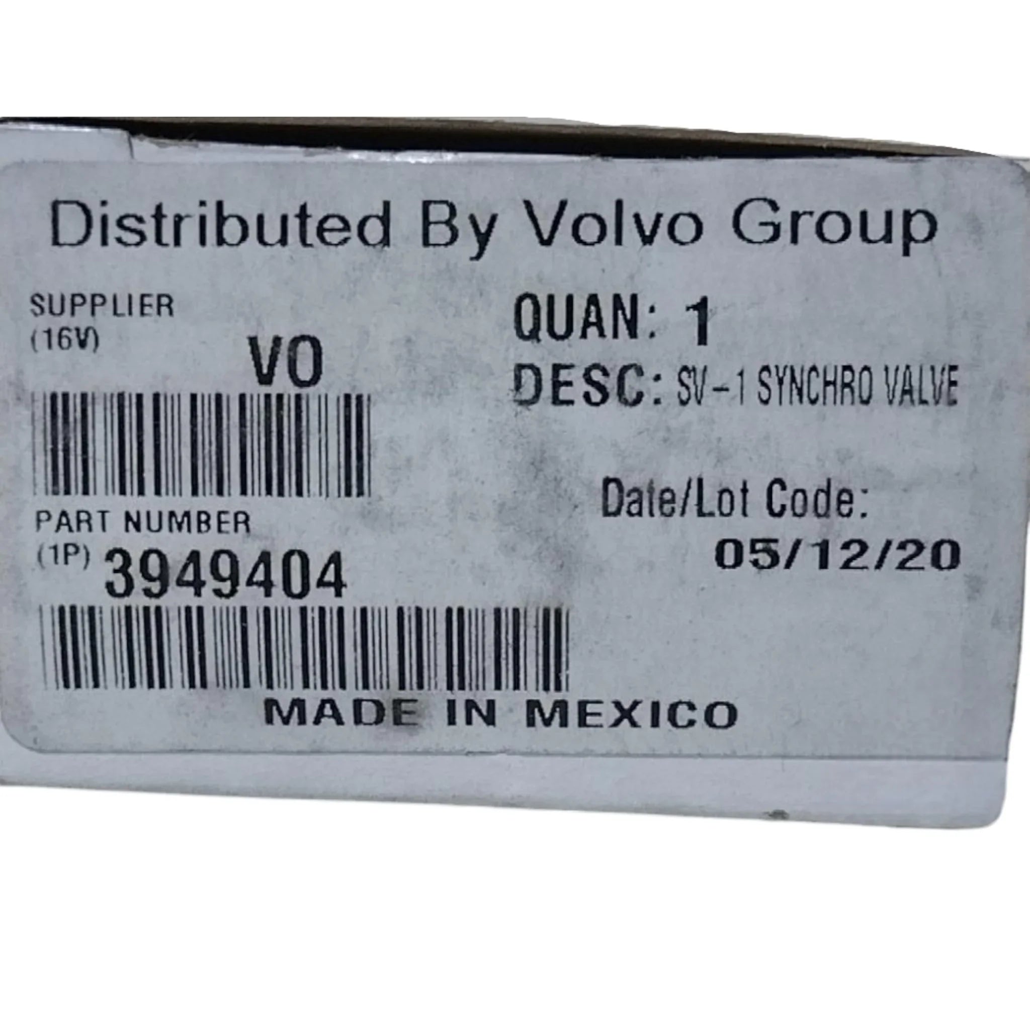 3949404 Genuine Mack Valve - Truck To Trailer