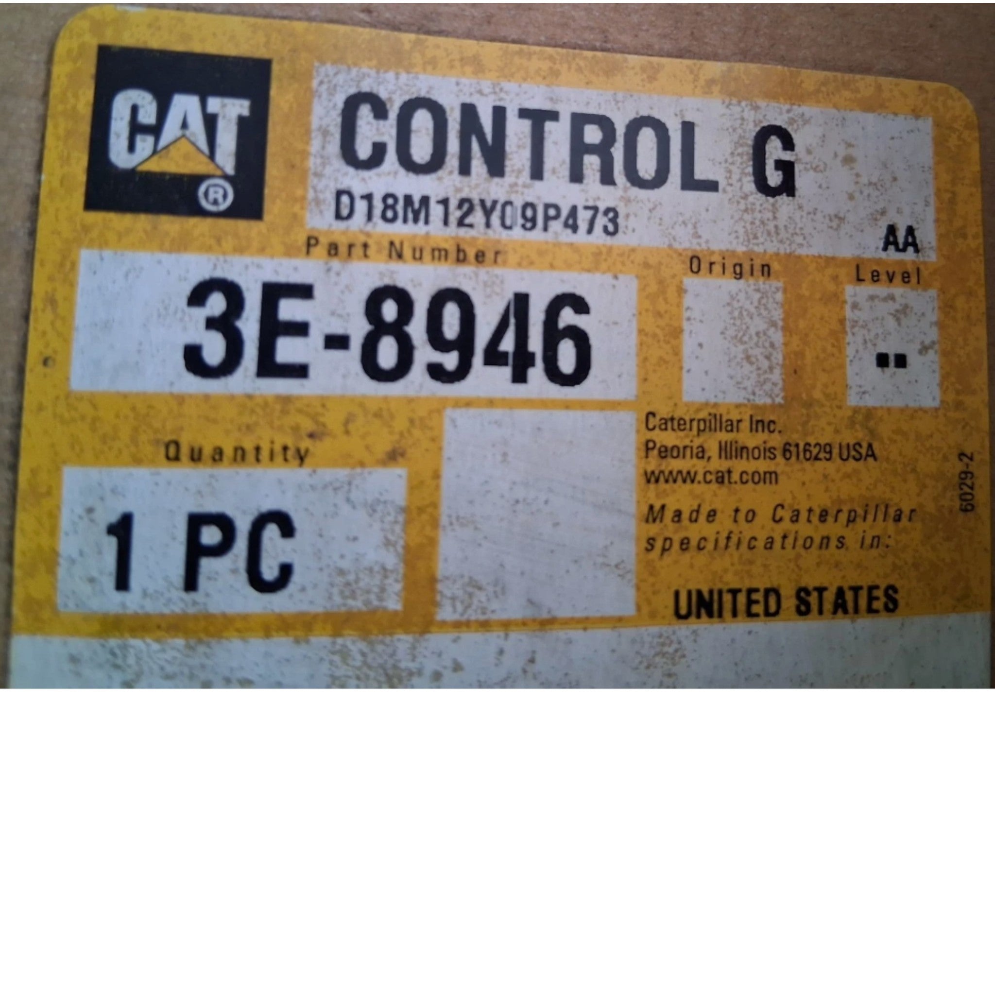 3E8946 CAT Control G