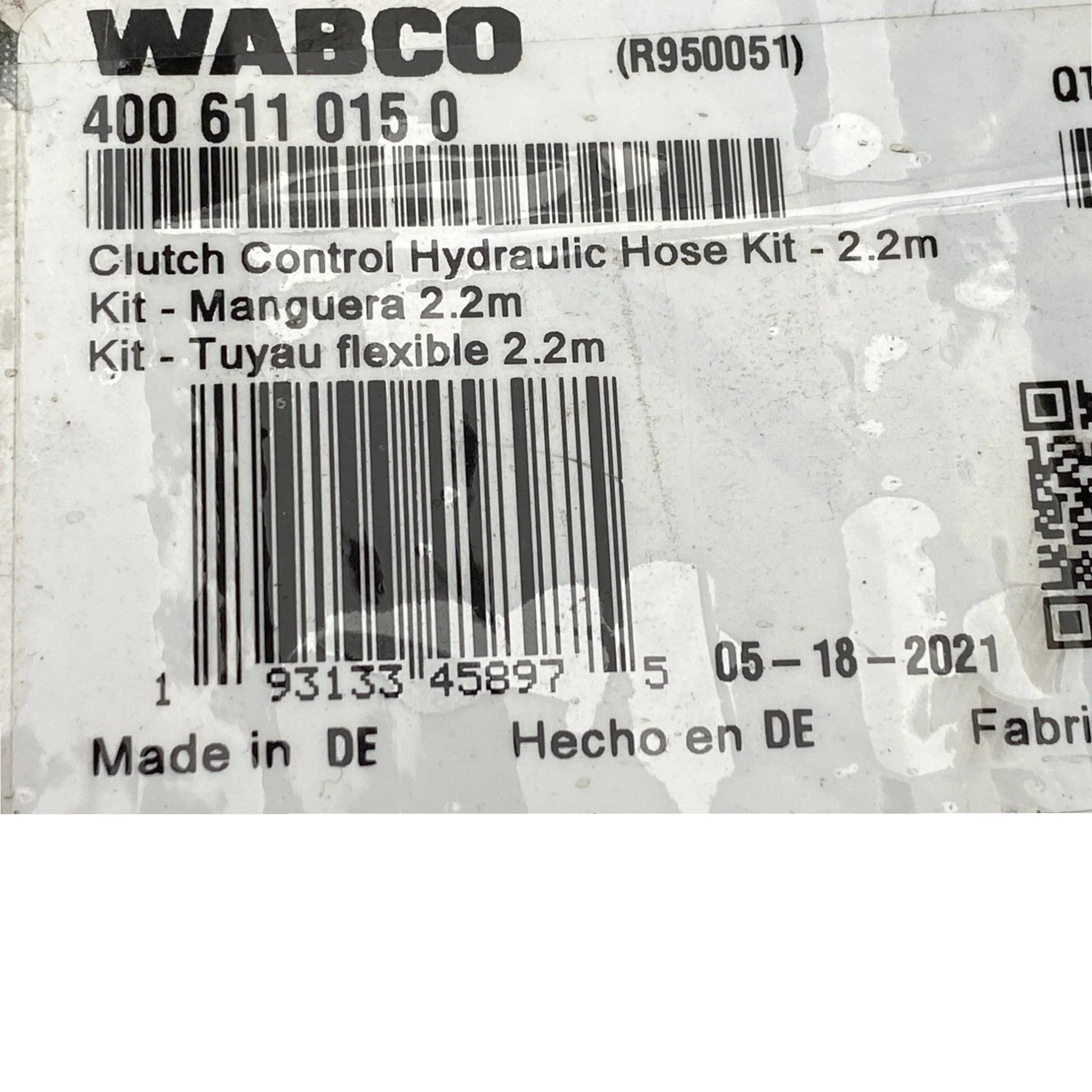 TDAS4526980120 Genuine Wabco Clutch Control Hose