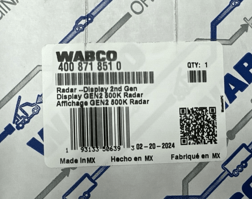 400 871 851 0 Genuine Wabco Radar Display 2Gen - ADVANCED TRUCK PARTS