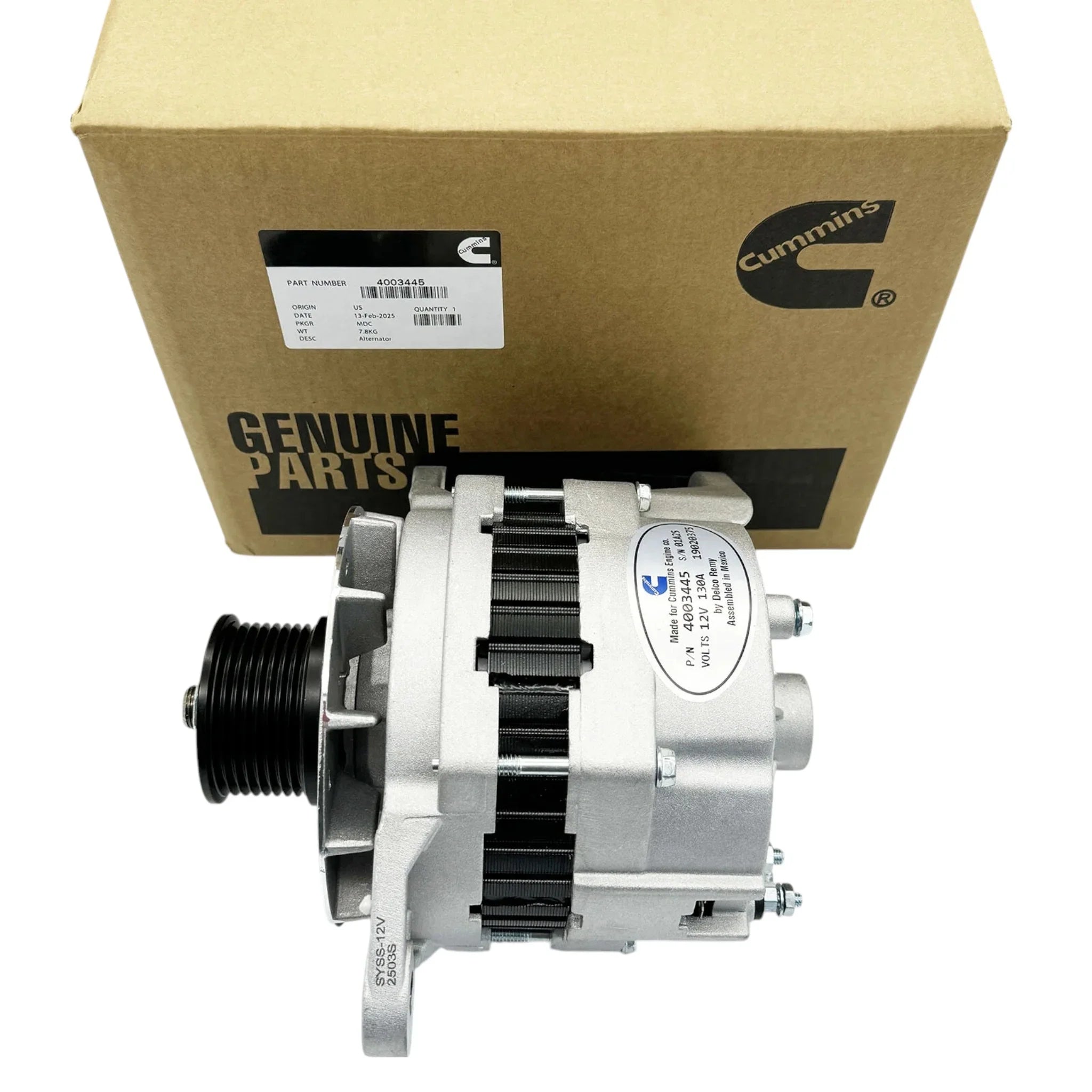 4003445RX Genuine Cummins Alternator