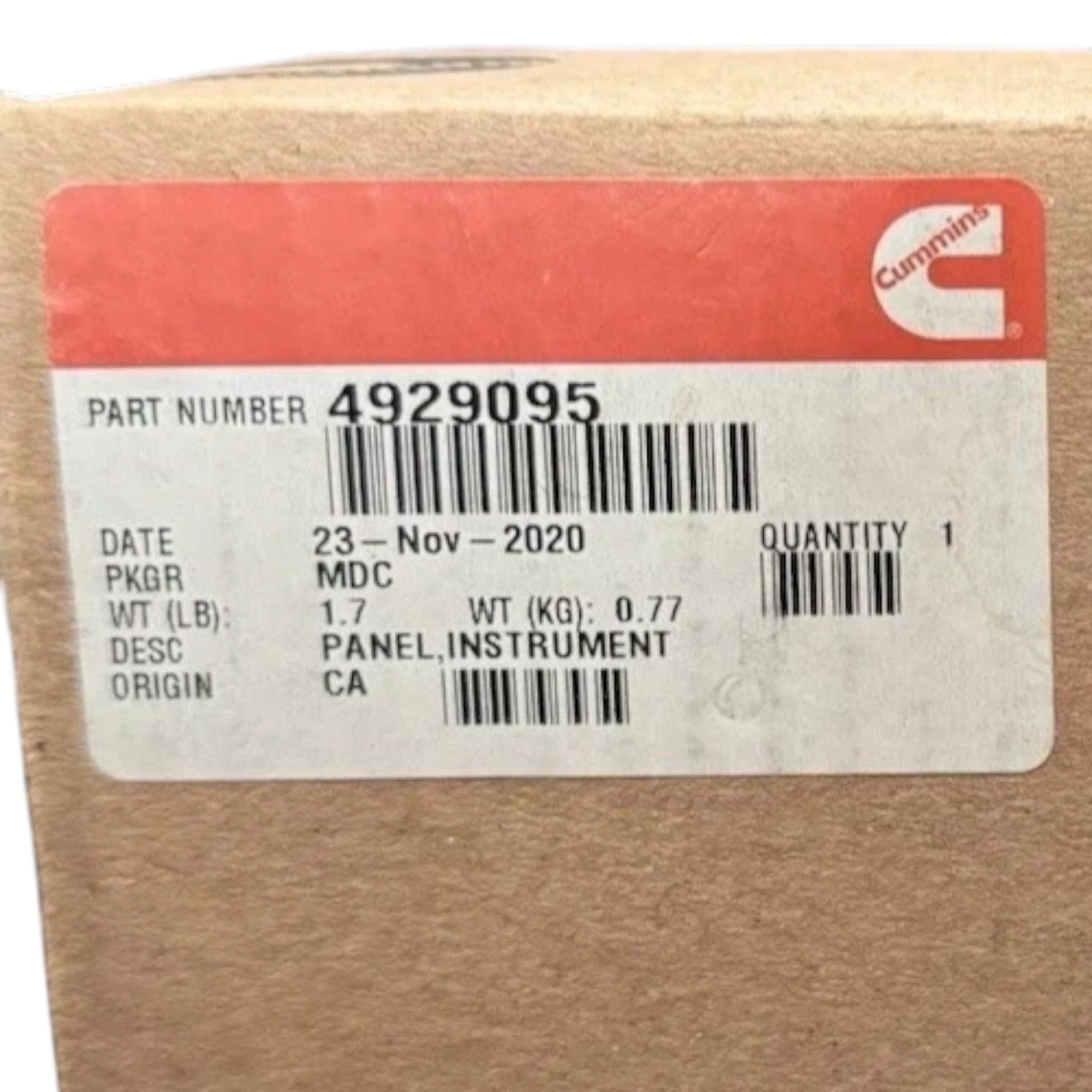 4003639 Genuine Cummins Panel Instrument 12/24V