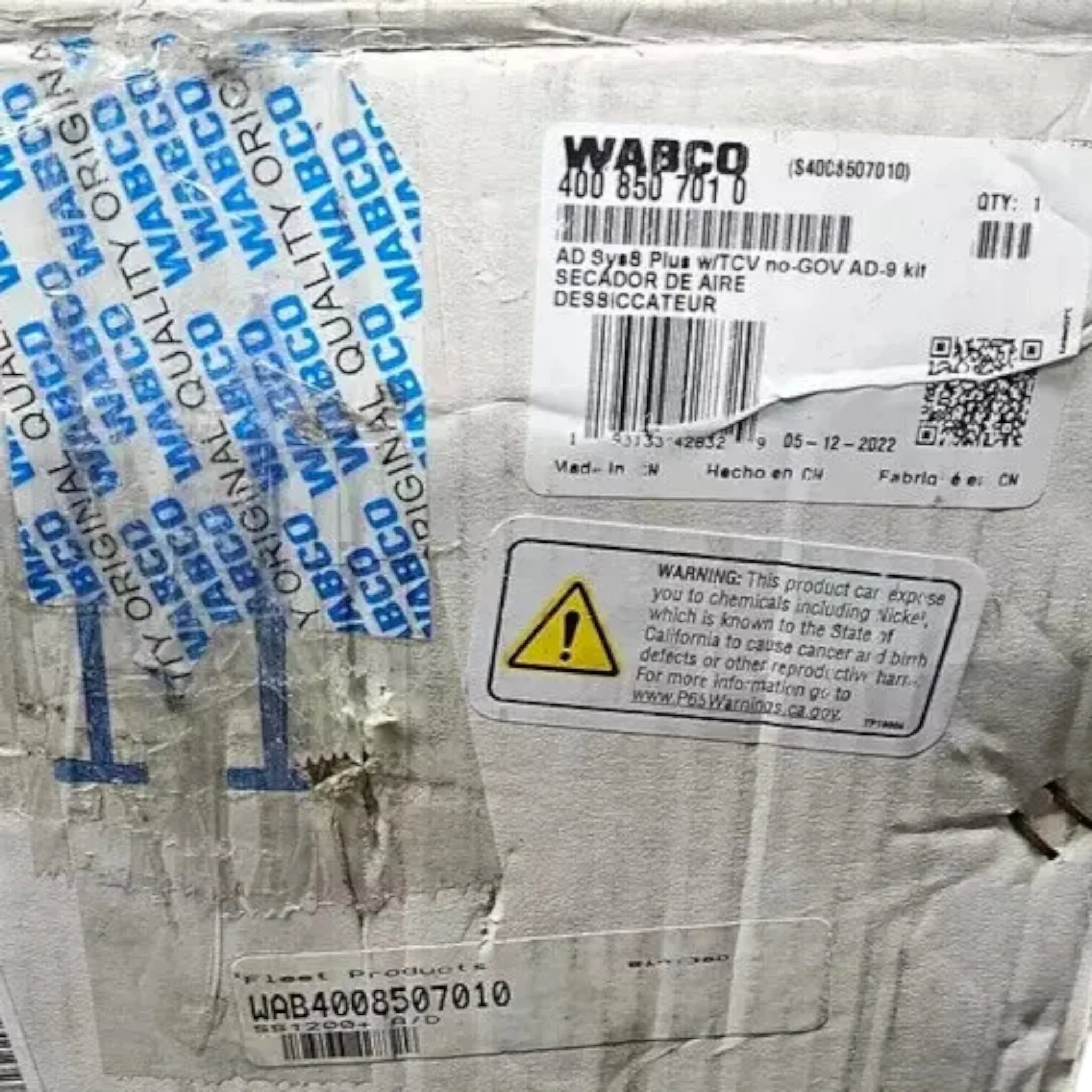 4008501800 Genuine Wabco Air Brake Dryer