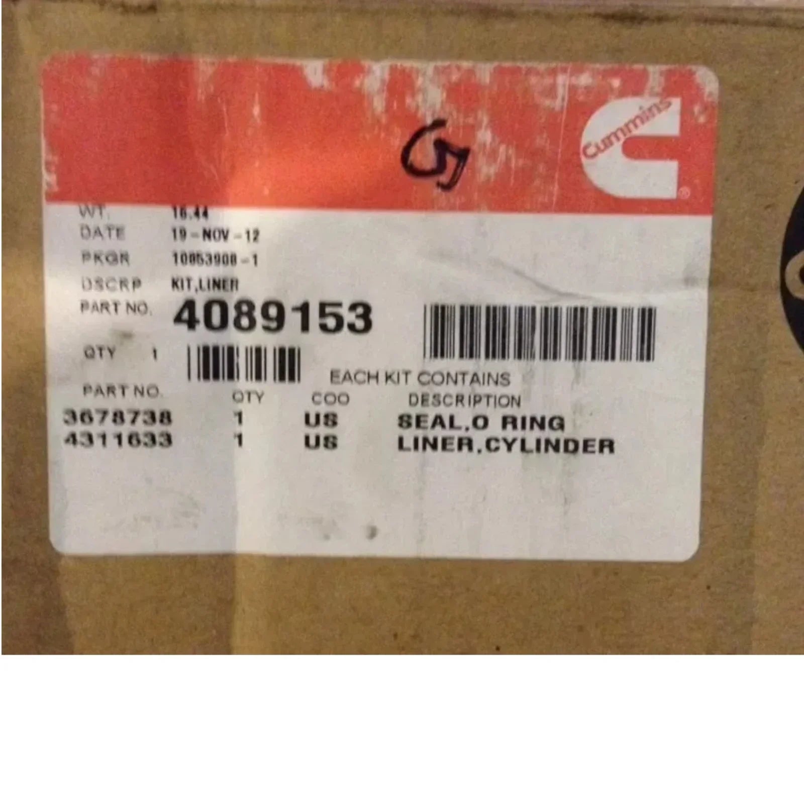 4025311 Genuine Cummins Cylinder Liner Kit