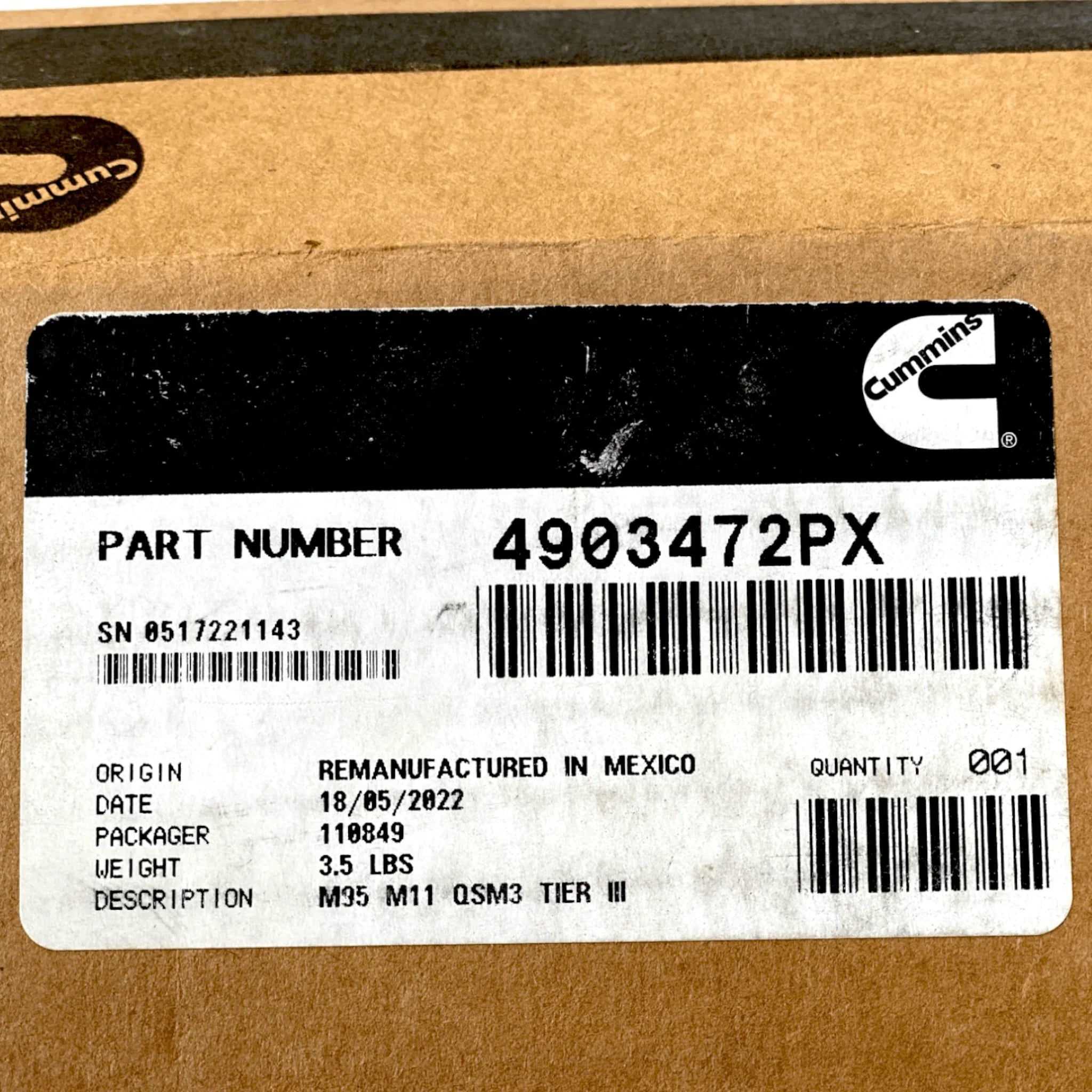 4026222RX Genuine Cummins Fuel Injectors Set Of Six For Cummins M11
