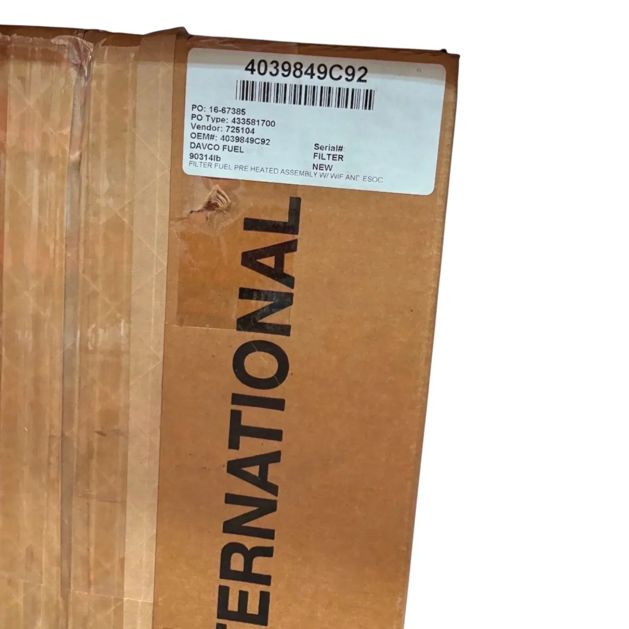 4039849C92 Genuine International Fuel Filter