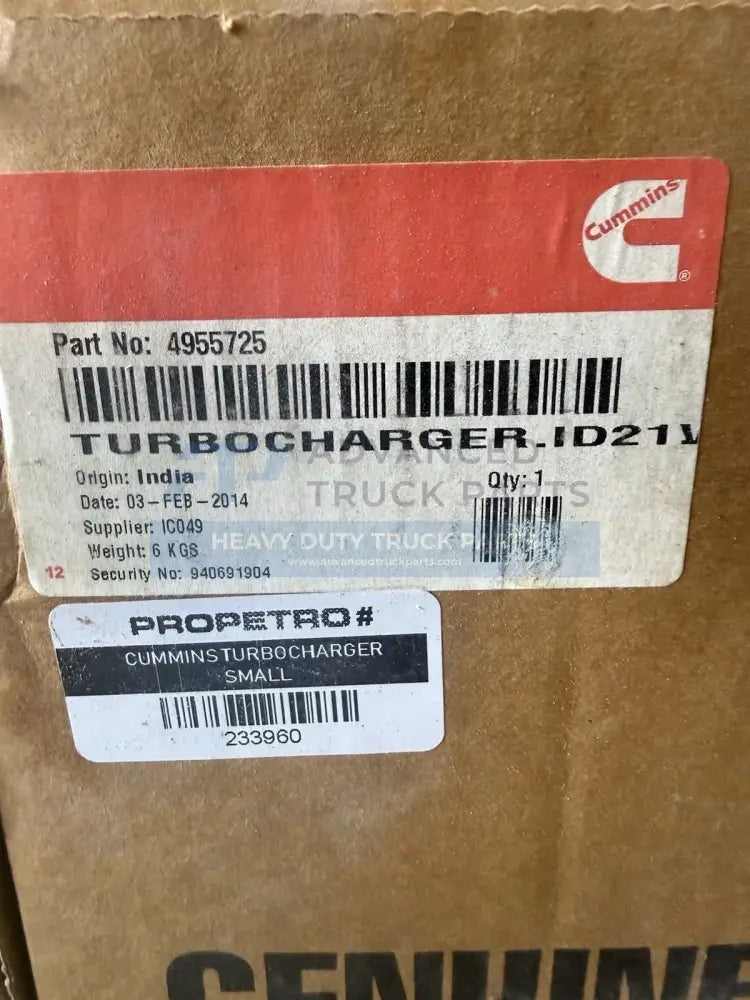 4043945H Genuine Cummins Turbocharger - Turbochargers