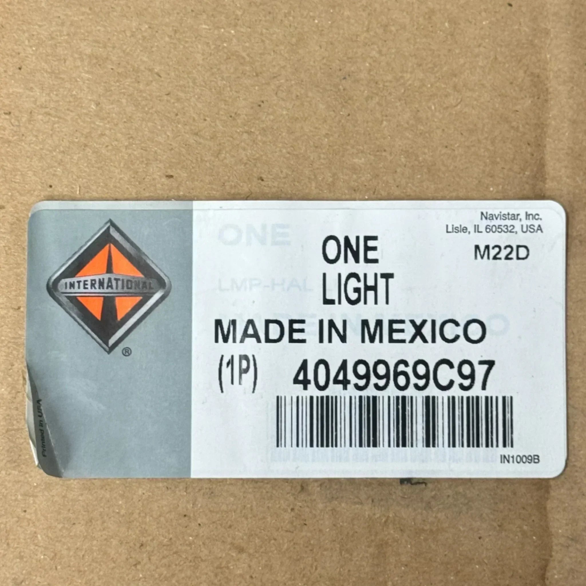 1129-097 ランプ 4049969C97 Genuine International Left Side Headlamp Assembly