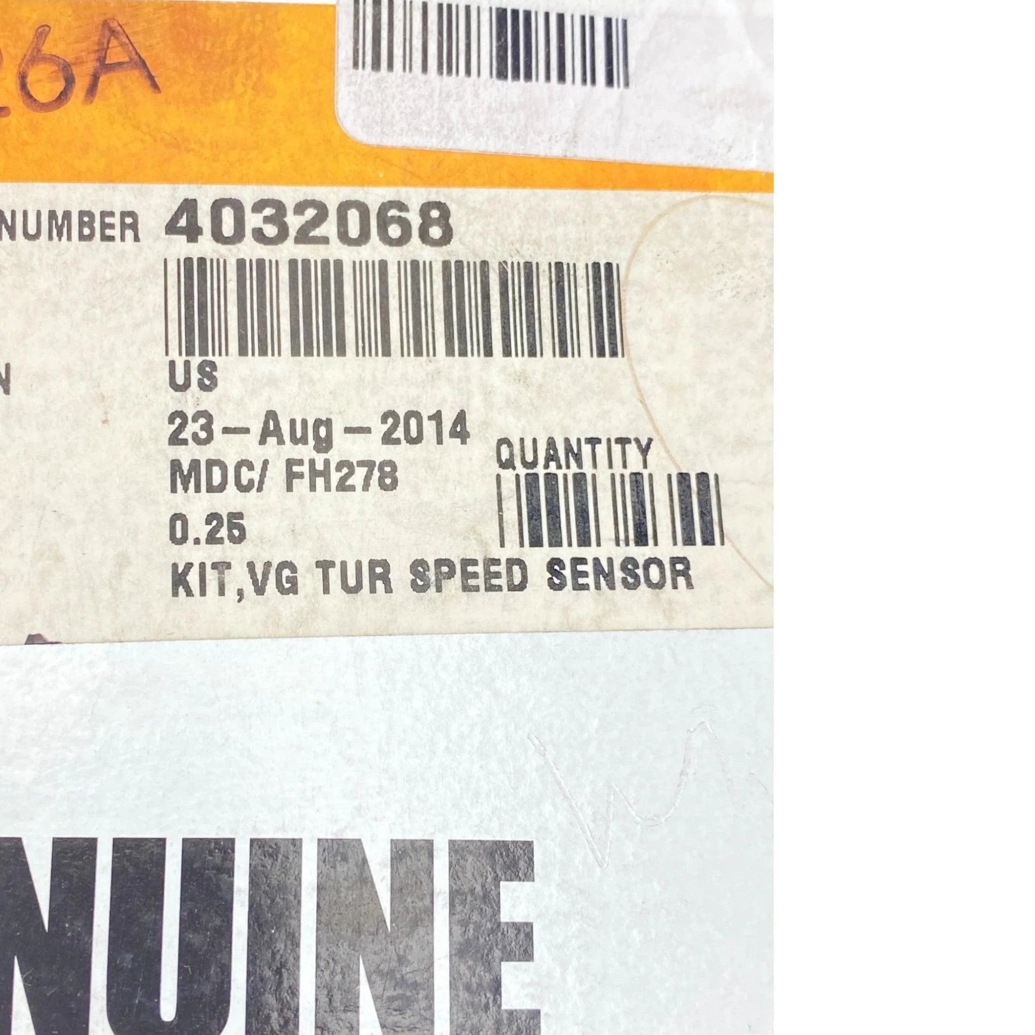 4089377 Genuine Cummins Turbo Speed Sensor