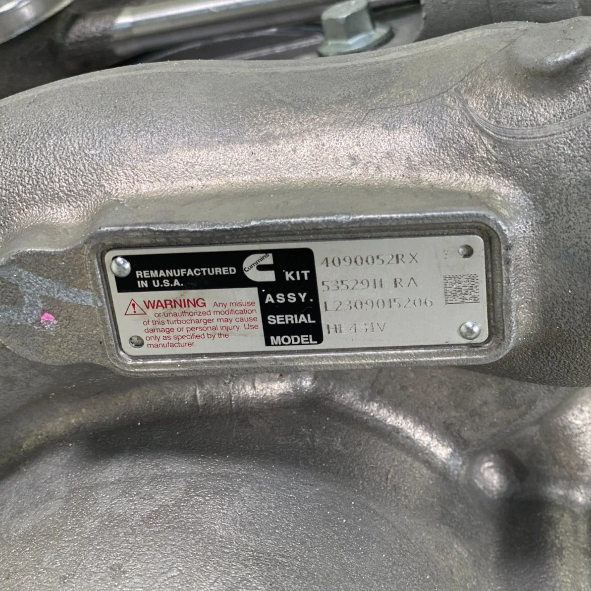 4090052RX Genuine Cummins Turbocharger HE400VG